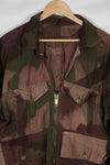実物　1940年代　WWII 英軍　Windproof迷彩　インドシナ戦争　ジッパーカスタムジャケット　中古品