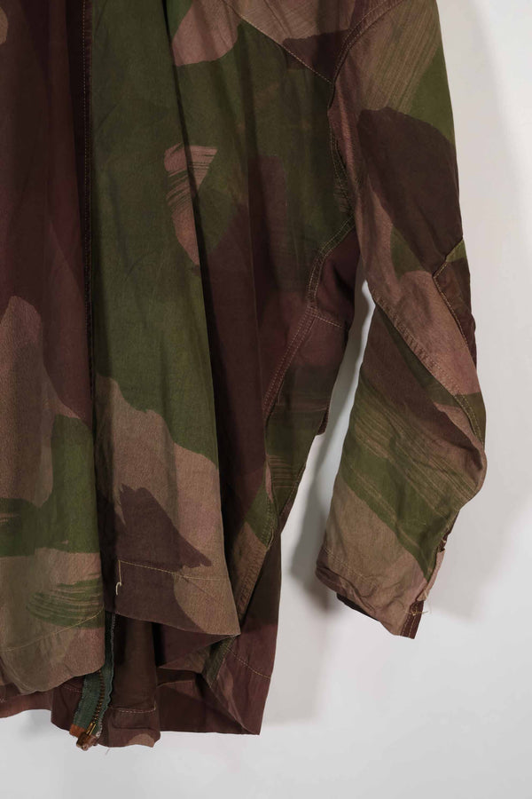 実物　1940年代　WWII 英軍　Windproof迷彩　インドシナ戦争　ジッパーカスタムジャケット　中古品