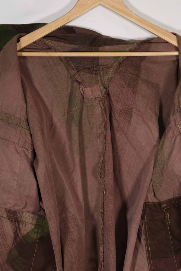 実物　1940年代　WWII 英軍　Windproof迷彩　インドシナ戦争　ジッパーカスタムジャケット　中古品