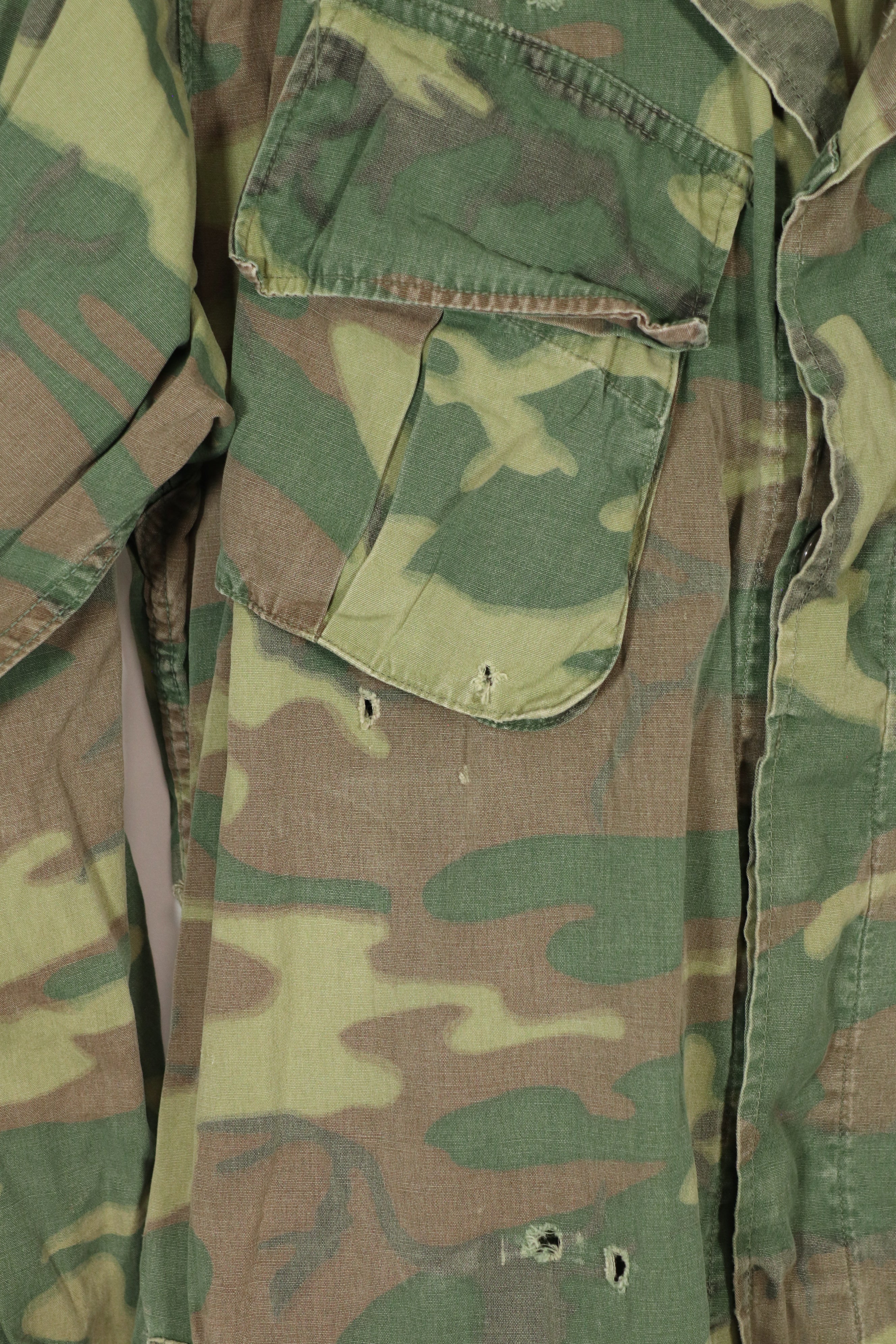 実物　ERDL ノンリップストップ　ジャングルファティーグ　ジャケット　中古品　傷などあり　A