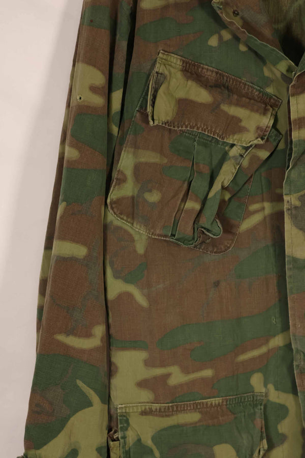 実物　ノンリップストップ生地　ERDL　ジャングルファティーグ　ジャケット　中古品　タグなし