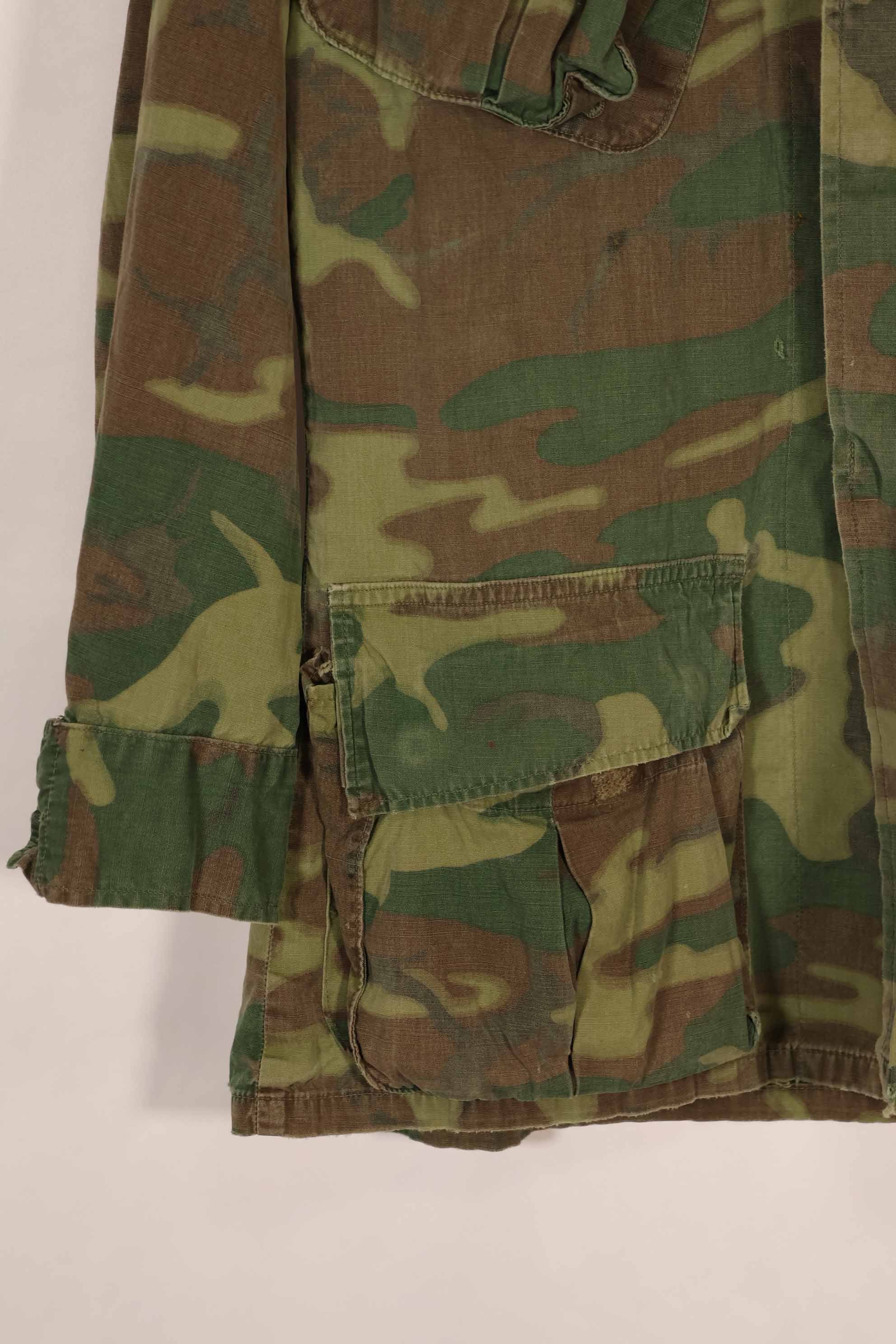 実物　ノンリップストップ生地　ERDL　ジャングルファティーグ　ジャケット　中古品　タグなし
