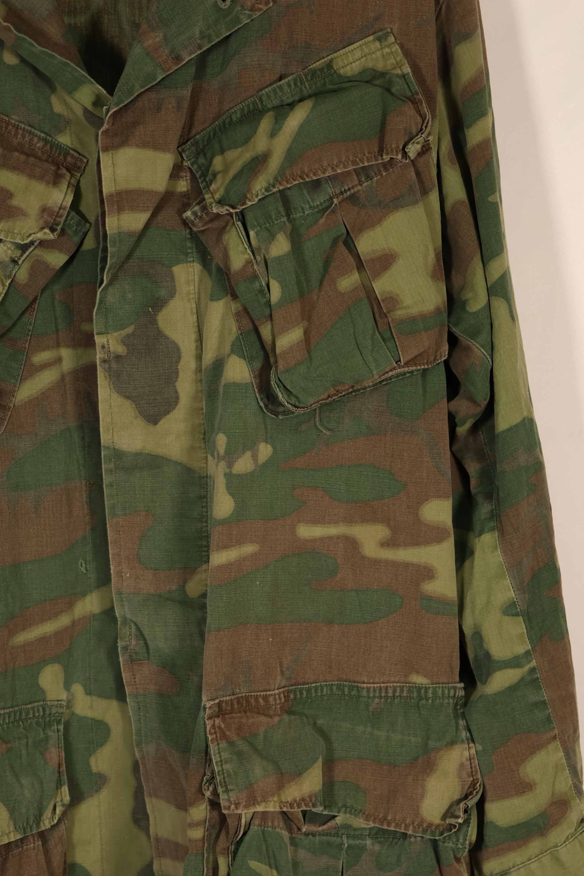 実物　ノンリップストップ生地　ERDL　ジャングルファティーグ　ジャケット　中古品　タグなし