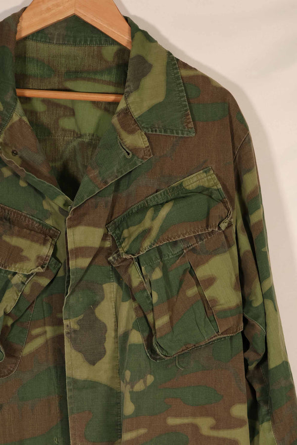 実物　ノンリップストップ生地　ERDL　ジャングルファティーグ　ジャケット　中古品　タグなし