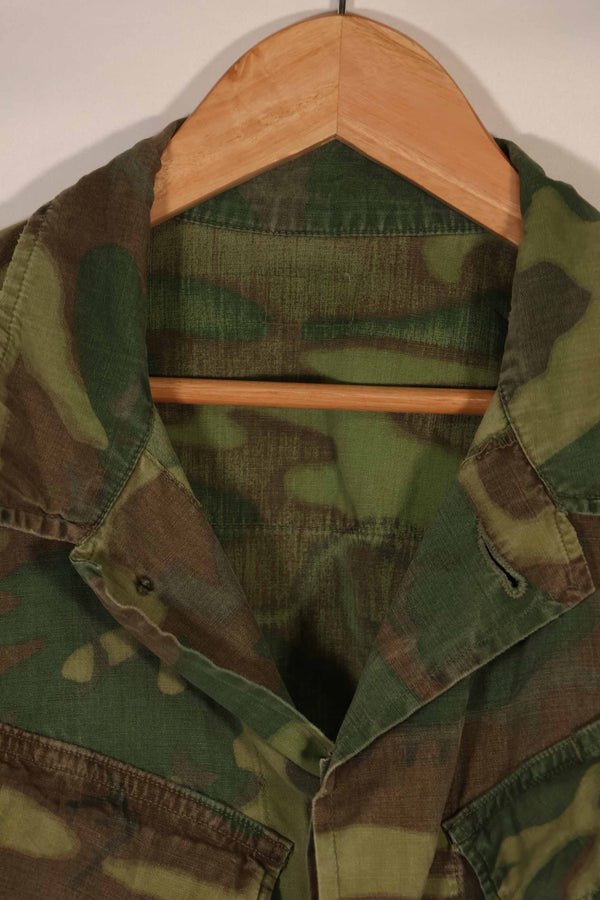 実物　ノンリップストップ生地　ERDL　ジャングルファティーグ　ジャケット　中古品　タグなし