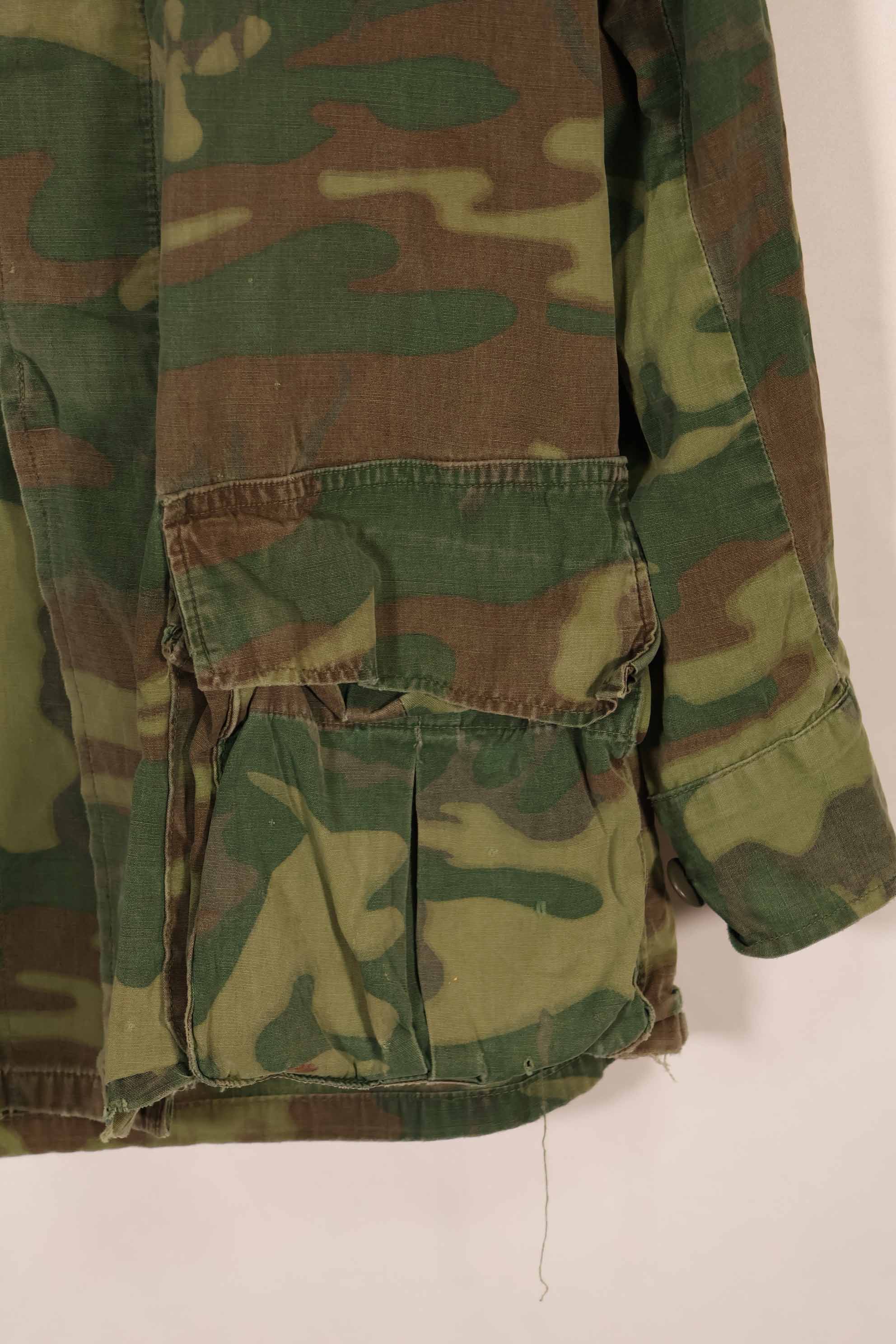 実物　ノンリップストップ生地　ERDL　ジャングルファティーグ　ジャケット　中古品　タグなし