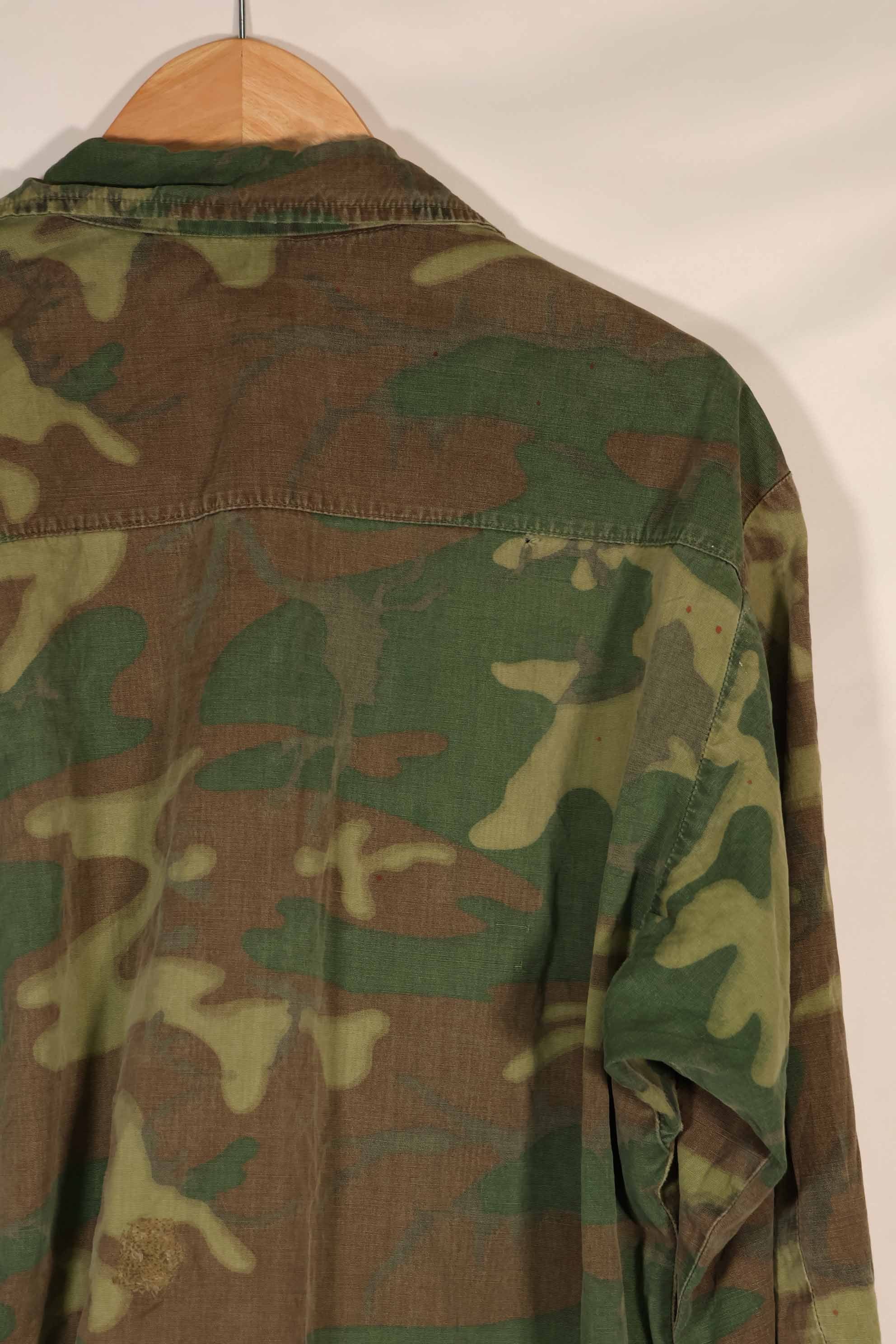 実物　ノンリップストップ生地　ERDL　ジャングルファティーグ　ジャケット　中古品　タグなし