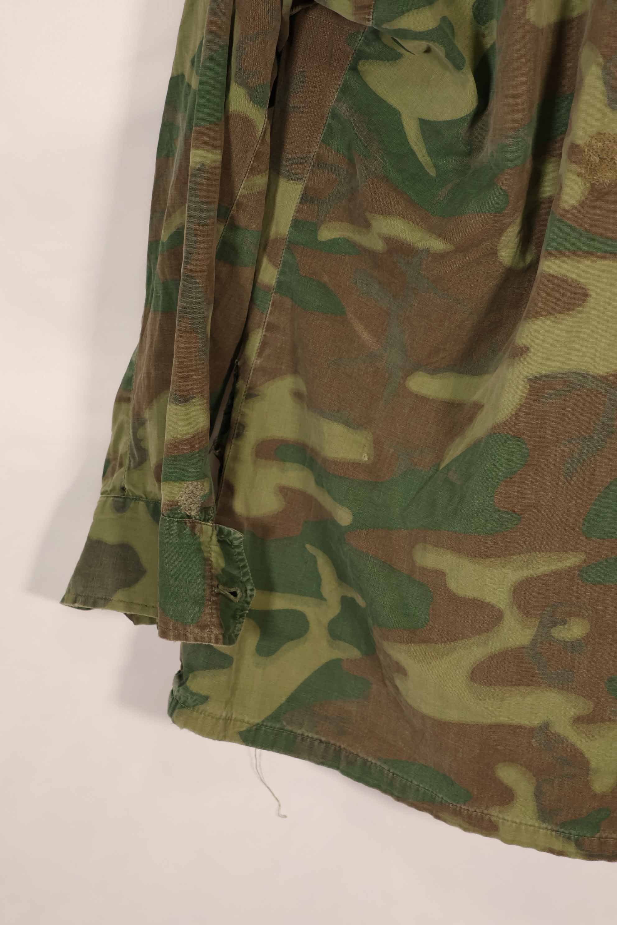 実物　ノンリップストップ生地　ERDL　ジャングルファティーグ　ジャケット　中古品　タグなし