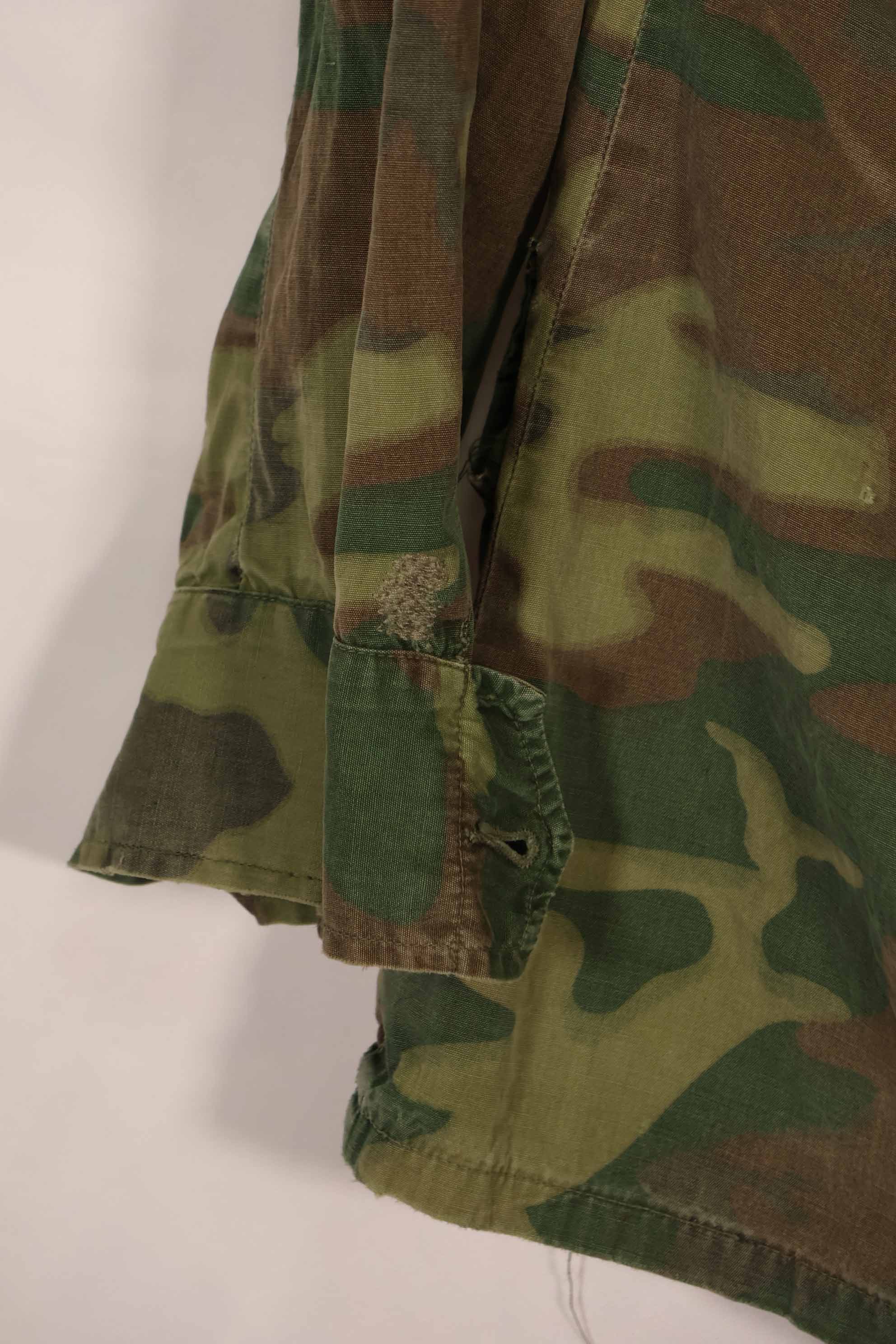 実物　ノンリップストップ生地　ERDL　ジャングルファティーグ　ジャケット　中古品　タグなし