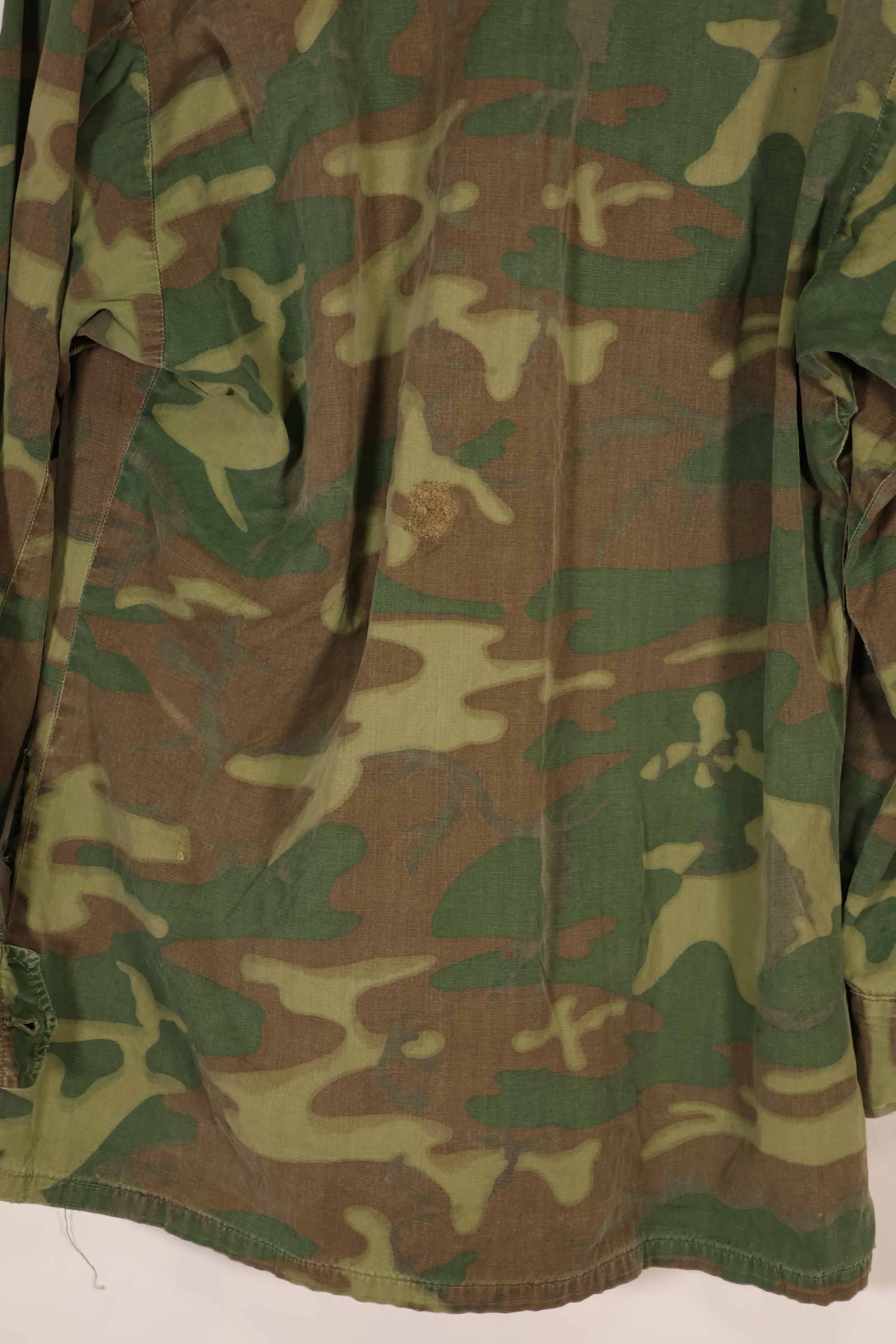 実物　ノンリップストップ生地　ERDL　ジャングルファティーグ　ジャケット　中古品　タグなし