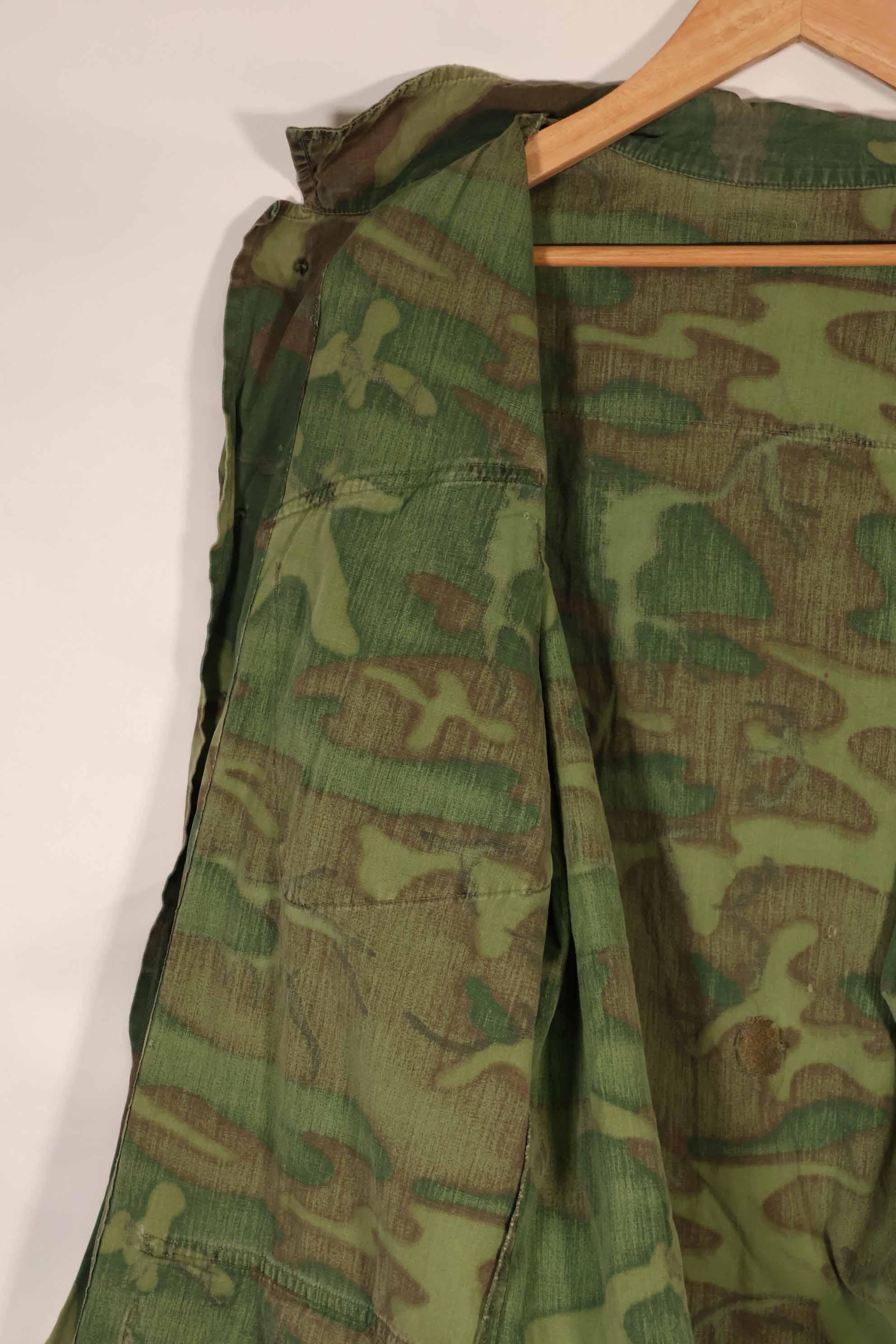 実物　ノンリップストップ生地　ERDL　ジャングルファティーグ　ジャケット　中古品　タグなし