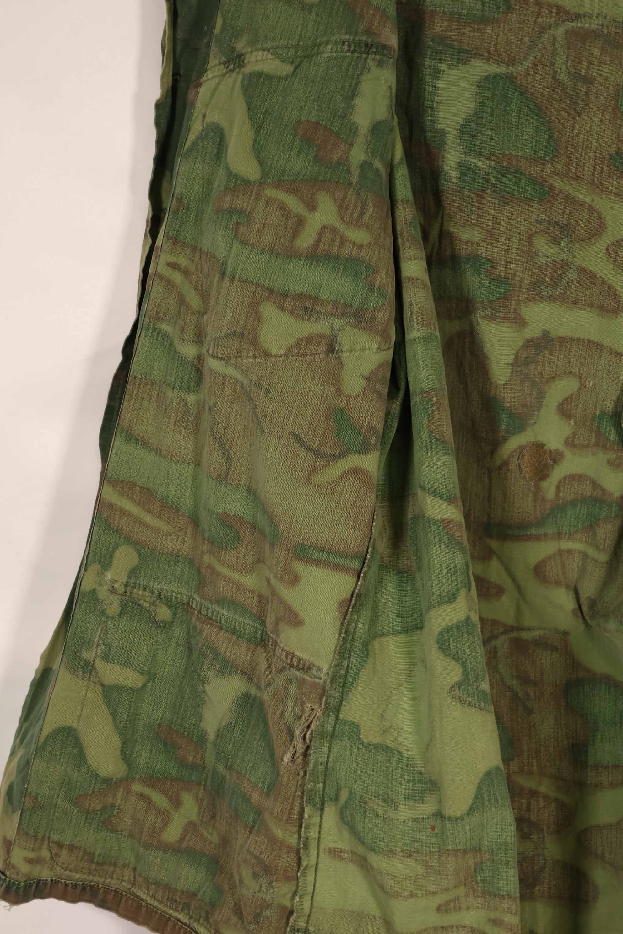 実物　ノンリップストップ生地　ERDL　ジャングルファティーグ　ジャケット　中古品　タグなし