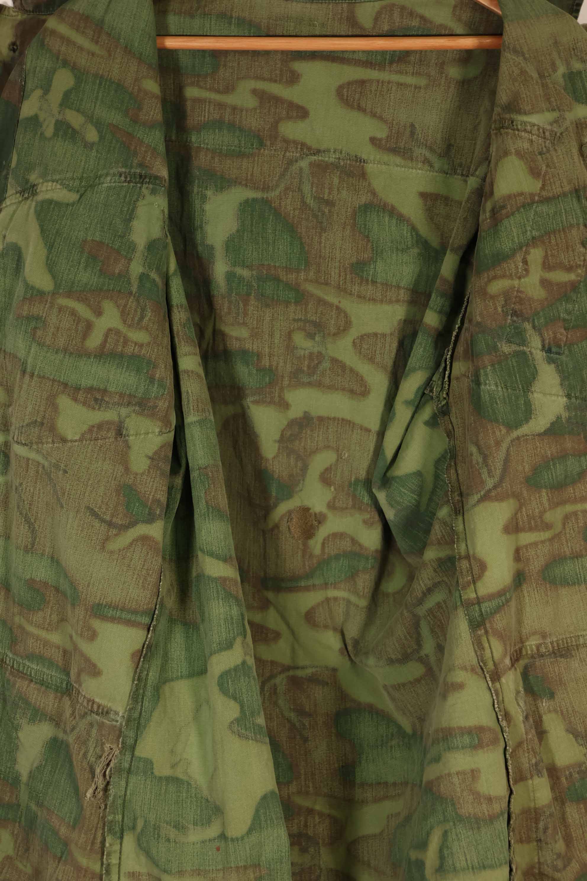 実物　ノンリップストップ生地　ERDL　ジャングルファティーグ　ジャケット　中古品　タグなし