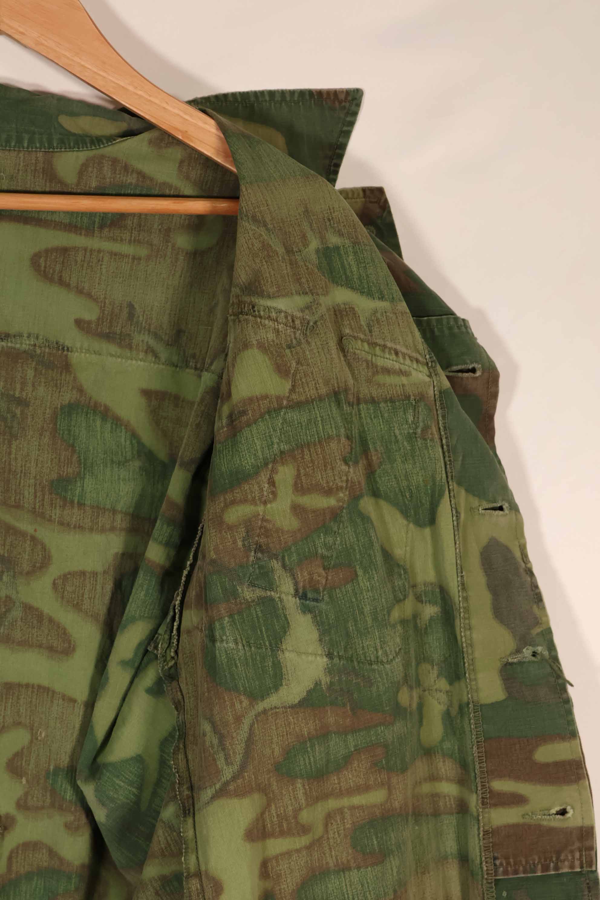 実物　ノンリップストップ生地　ERDL　ジャングルファティーグ　ジャケット　中古品　タグなし