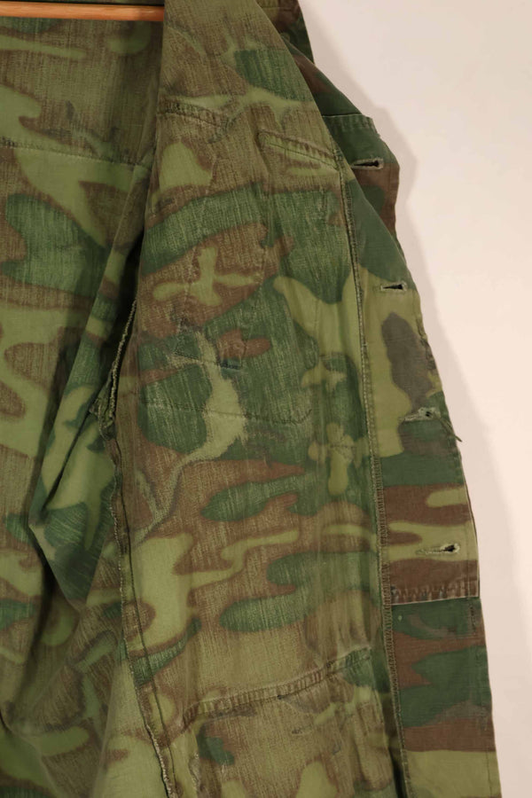 実物　ノンリップストップ生地　ERDL　ジャングルファティーグ　ジャケット　中古品　タグなし