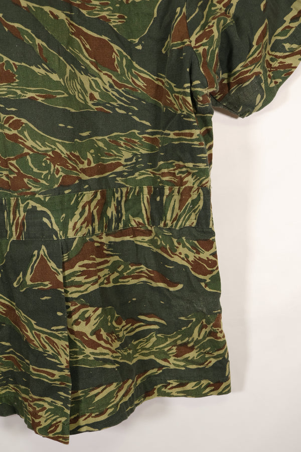 推定1970年代製　タイ　タイガーストライプ　パターン　サファリシャツ　中古品