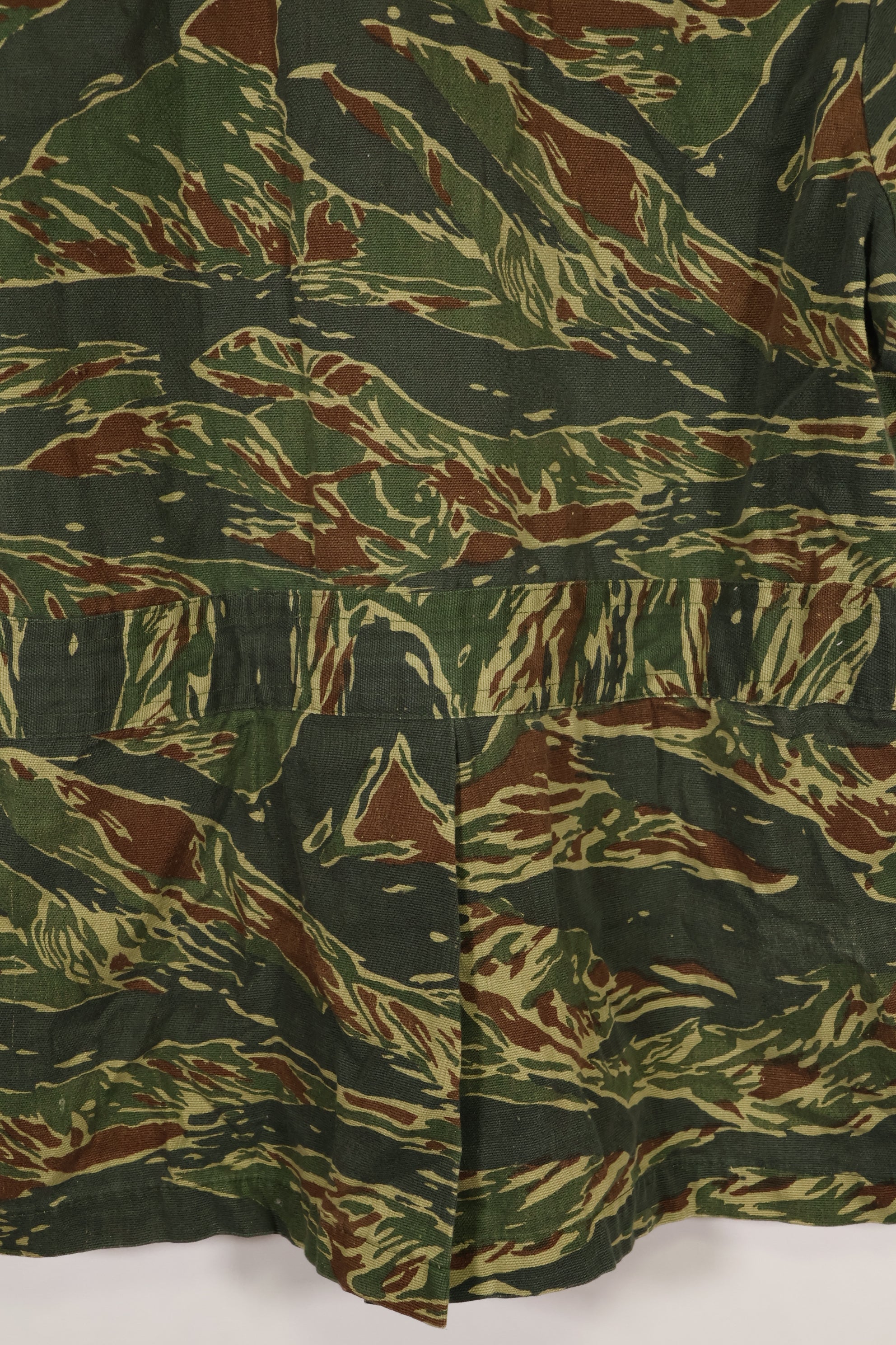 推定1970年代製　タイ　タイガーストライプ　パターン　サファリシャツ　中古品