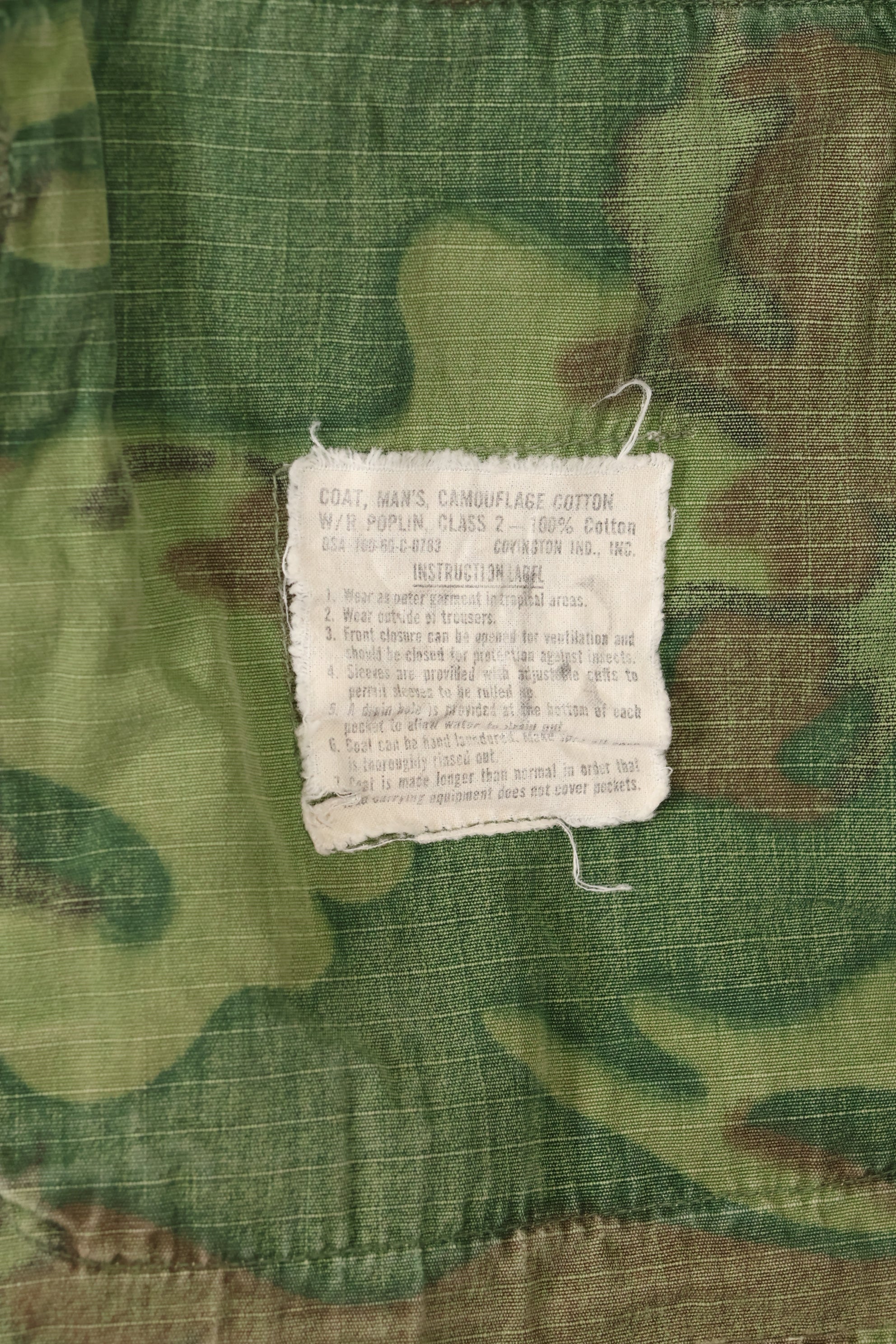 1968年頃　S-R　リップストップ SENTRY DOG MP ERDL ジャングルファティーグ　ジャケット　中古品