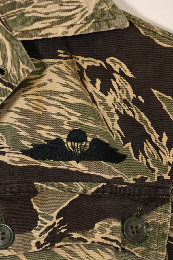 1960年代　USカット　沖縄タイガー　タイガーストライプ　シャツ改造ベスト　US-S　中古品