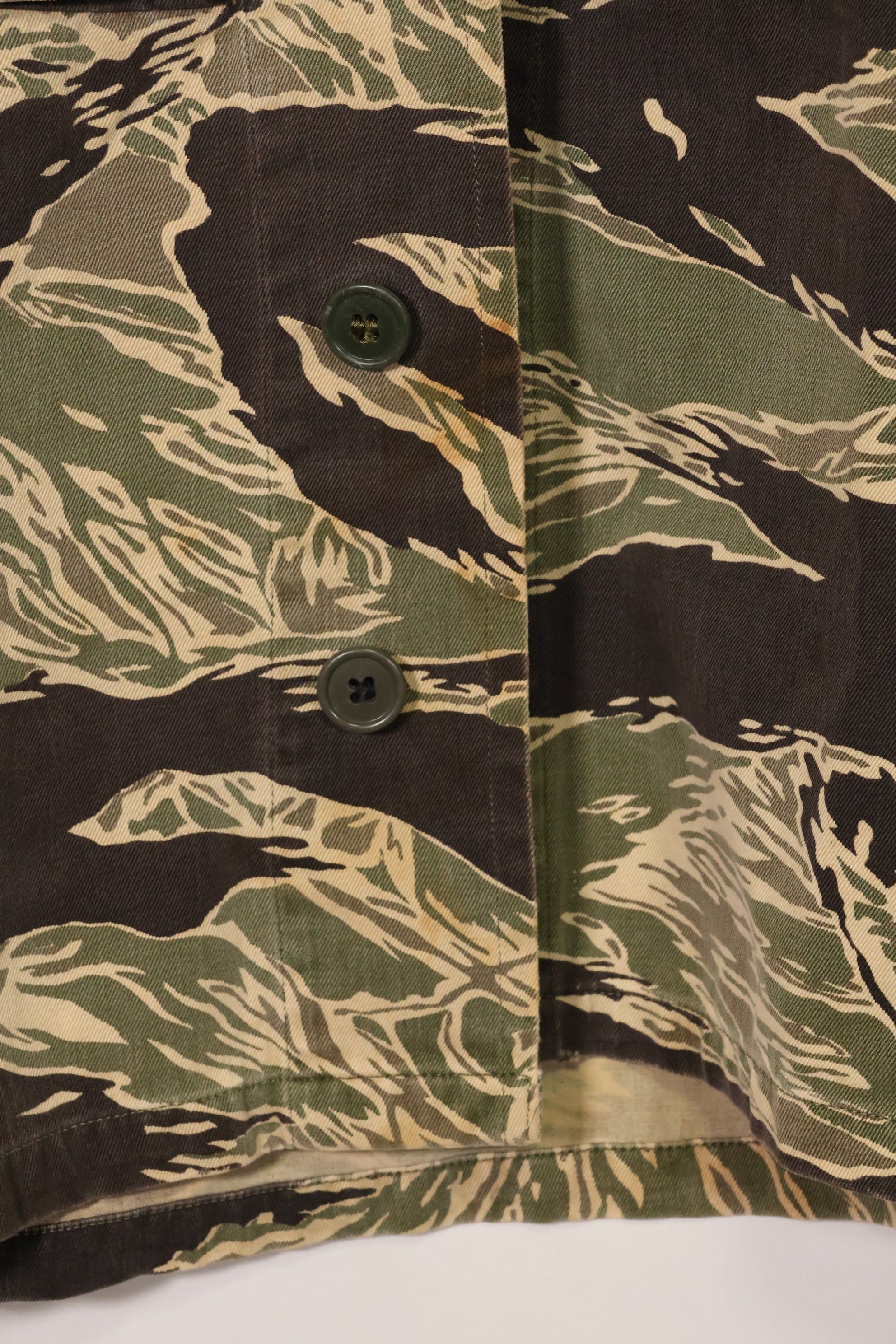 1960年代　USカット　沖縄タイガー　タイガーストライプ　シャツ改造ベスト　US-S　中古品