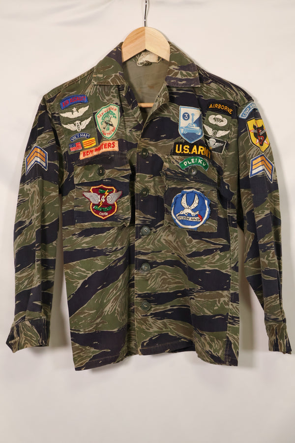 1960年代　シルバータイガー　A-S　タイガーストライプ　シャツ　ARVNパッチ付　中古品