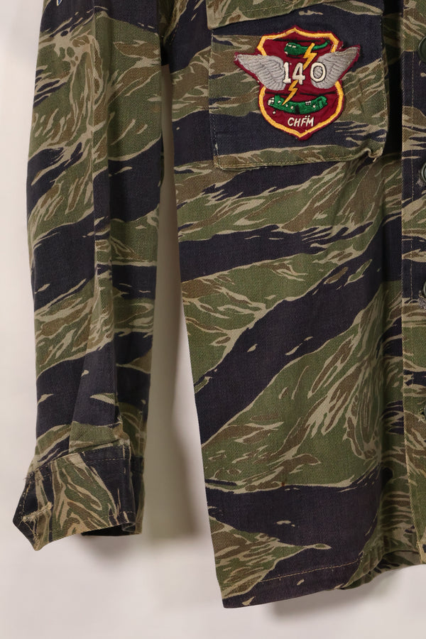 1960年代　シルバータイガー　A-S　タイガーストライプ　シャツ　ARVNパッチ付　中古品