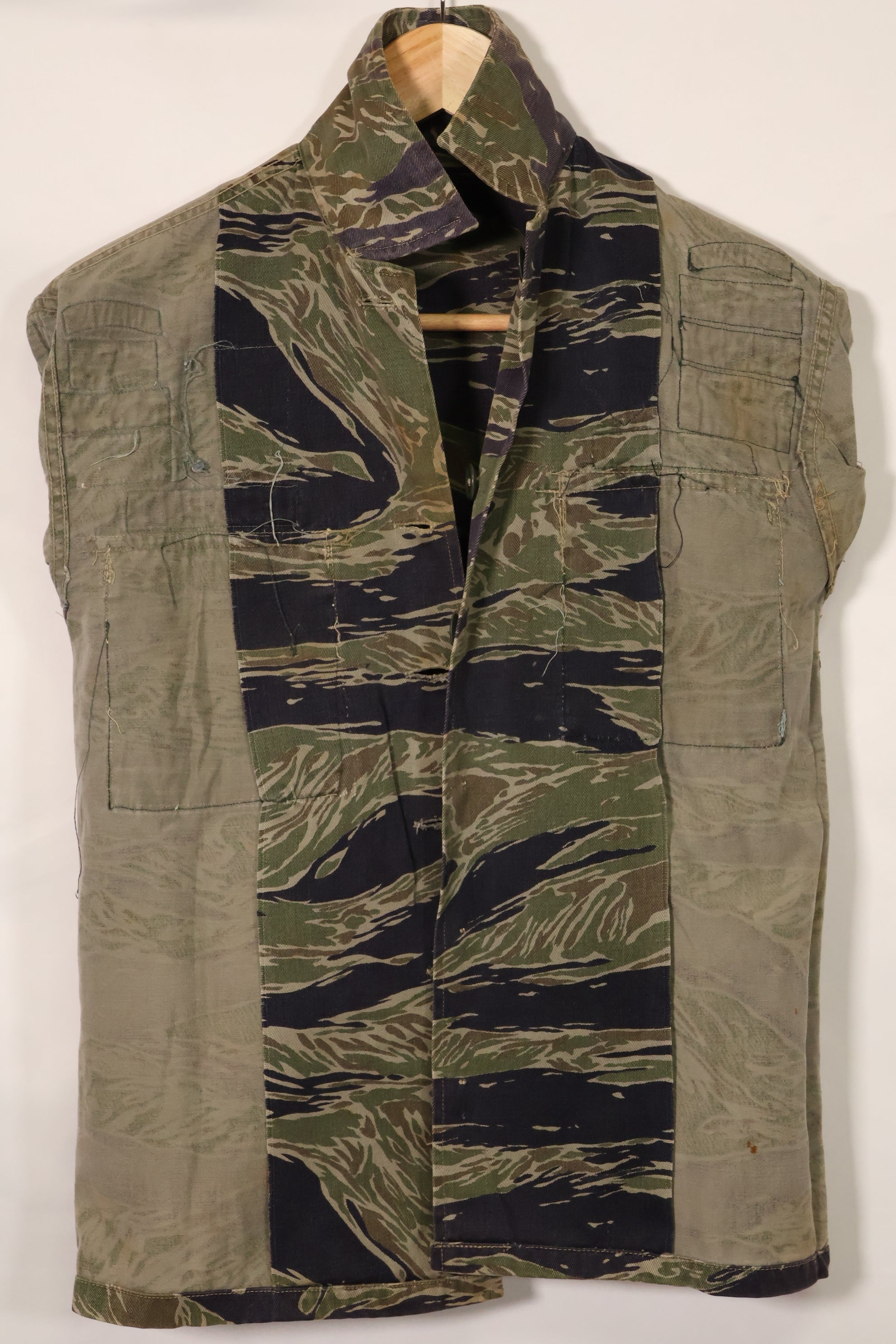 1960年代　シルバータイガー　A-S　タイガーストライプ　シャツ　ARVNパッチ付　中古品