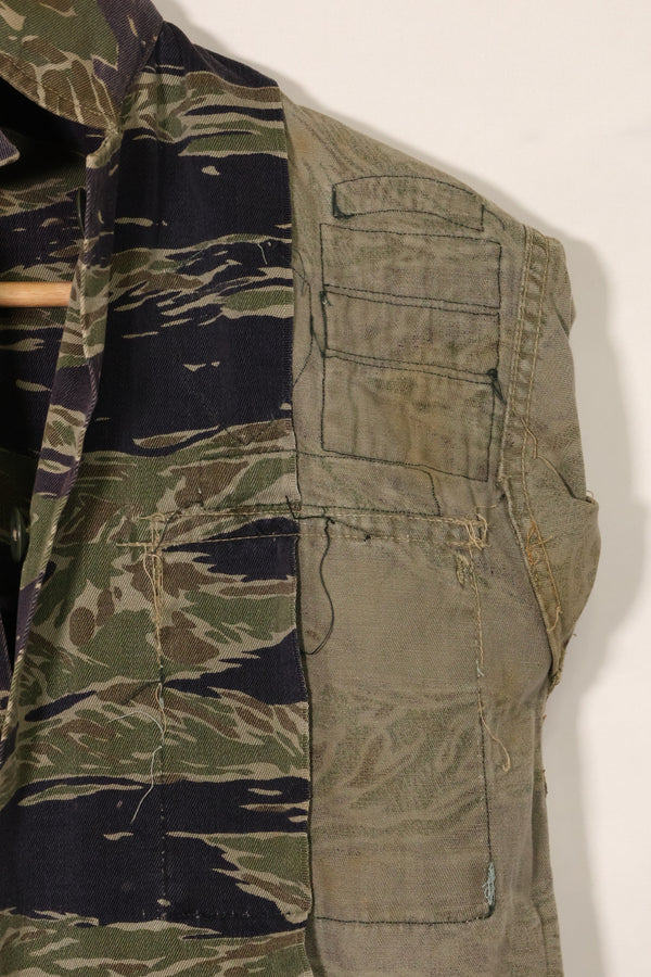 1960年代　シルバータイガー　A-S　タイガーストライプ　シャツ　ARVNパッチ付　中古品