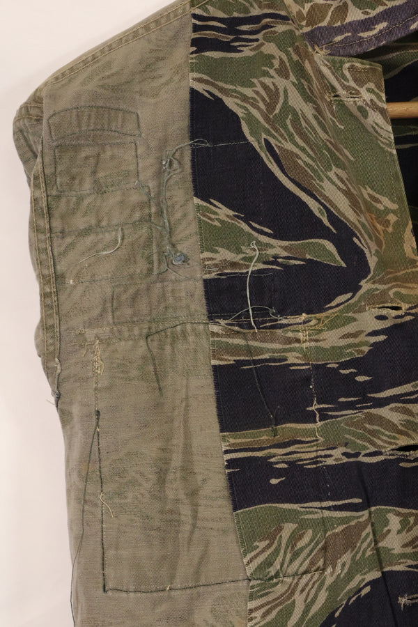 1960年代　シルバータイガー　A-S　タイガーストライプ　シャツ　ARVNパッチ付　中古品