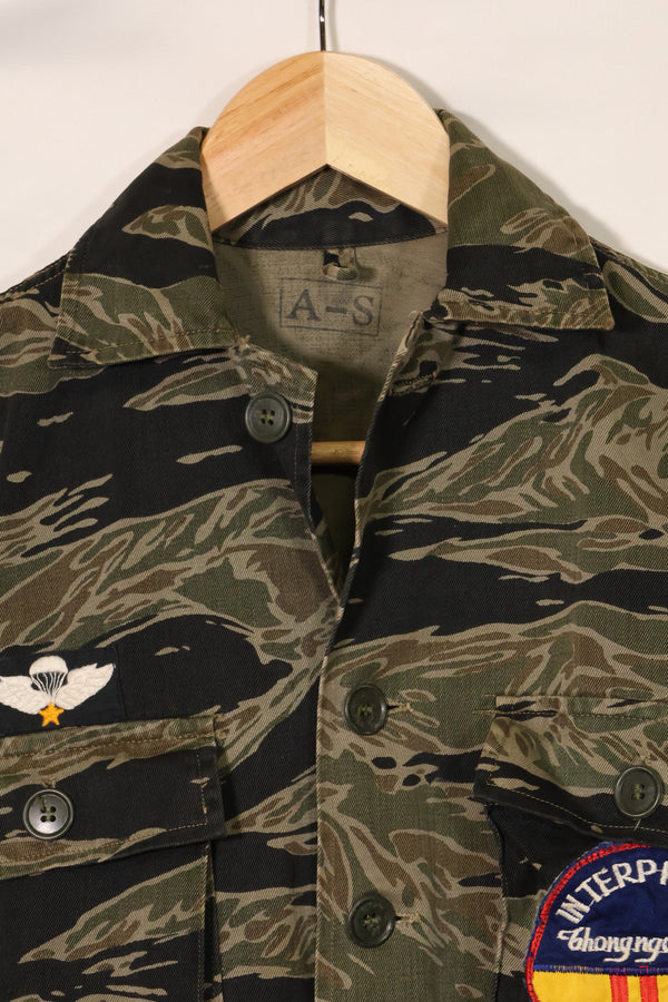 1960年代　シルバータイガー　A-S　タイガーストライプ　シャツ　パッチ付　通訳　中古品