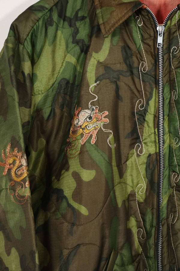 実物　米軍ポンチョライナー　ツアージャケット　DUC PHO　1969-1970