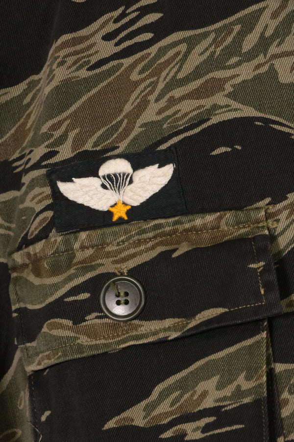 1960年代　シルバータイガー　A-S　タイガーストライプ　シャツ　パッチ付　通訳　中古品