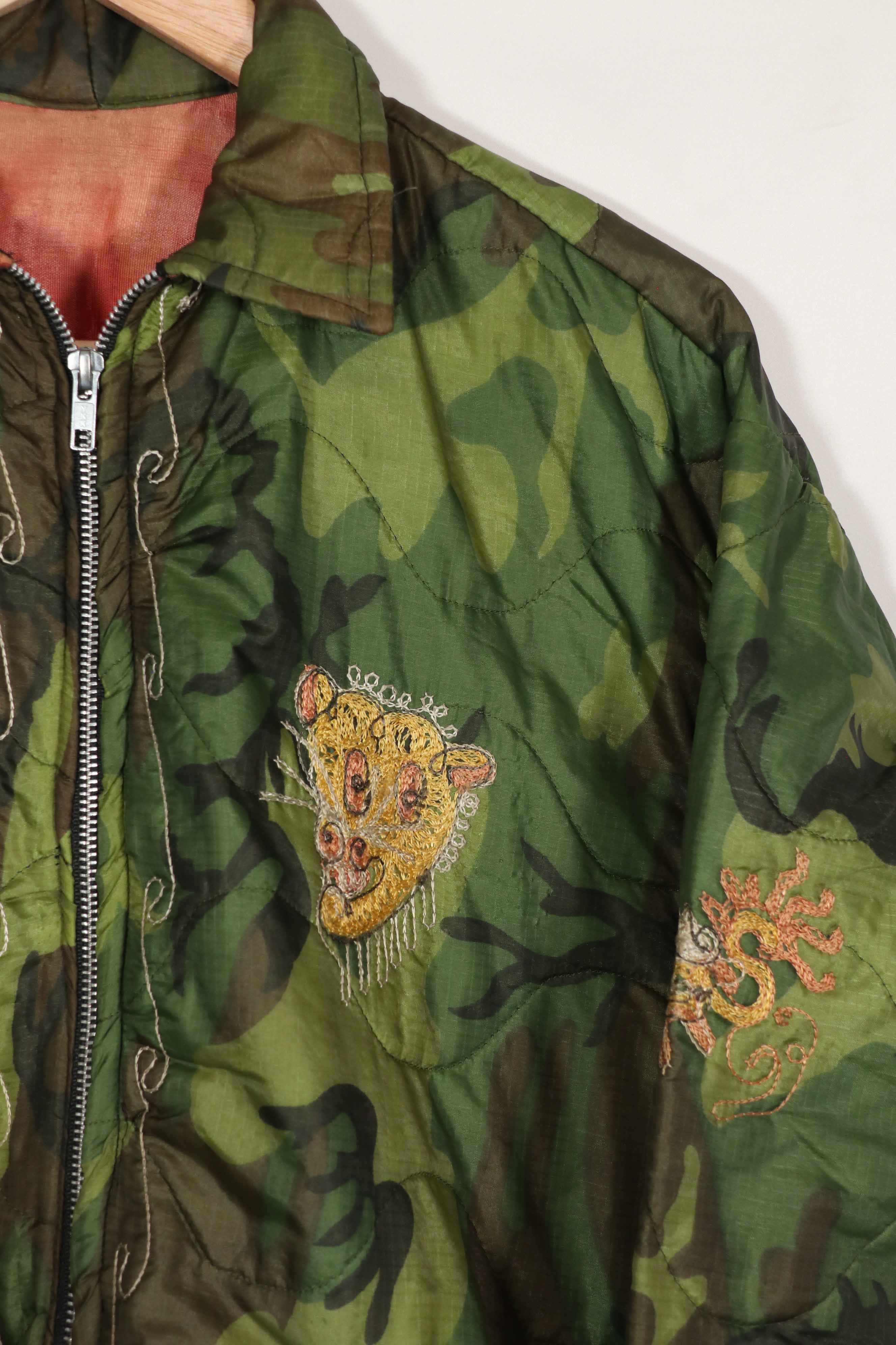 実物　米軍ポンチョライナー　ツアージャケット　DUC PHO　1969-1970