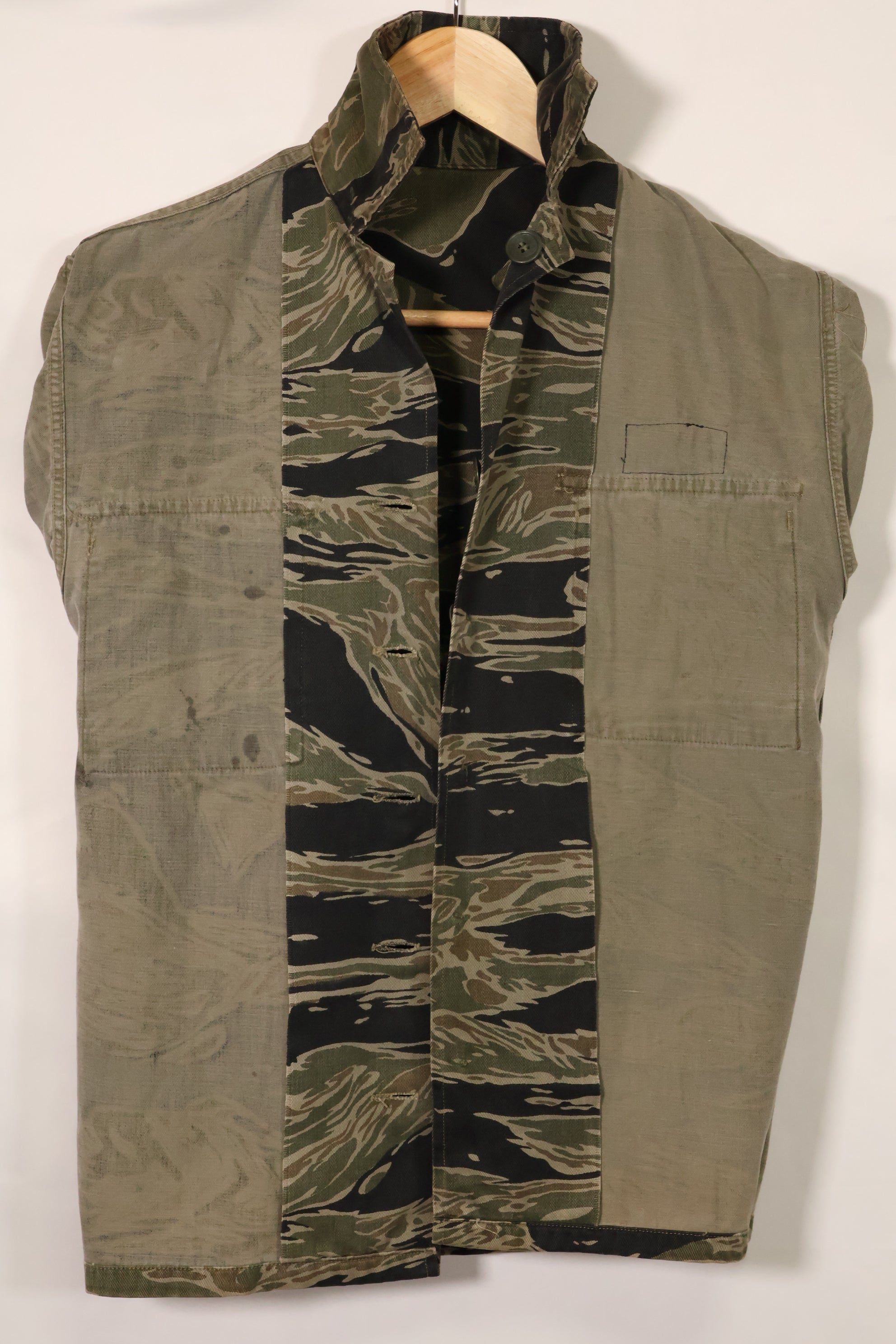 1960年代　シルバータイガー　A-S　タイガーストライプ　シャツ　パッチ付　通訳　中古品