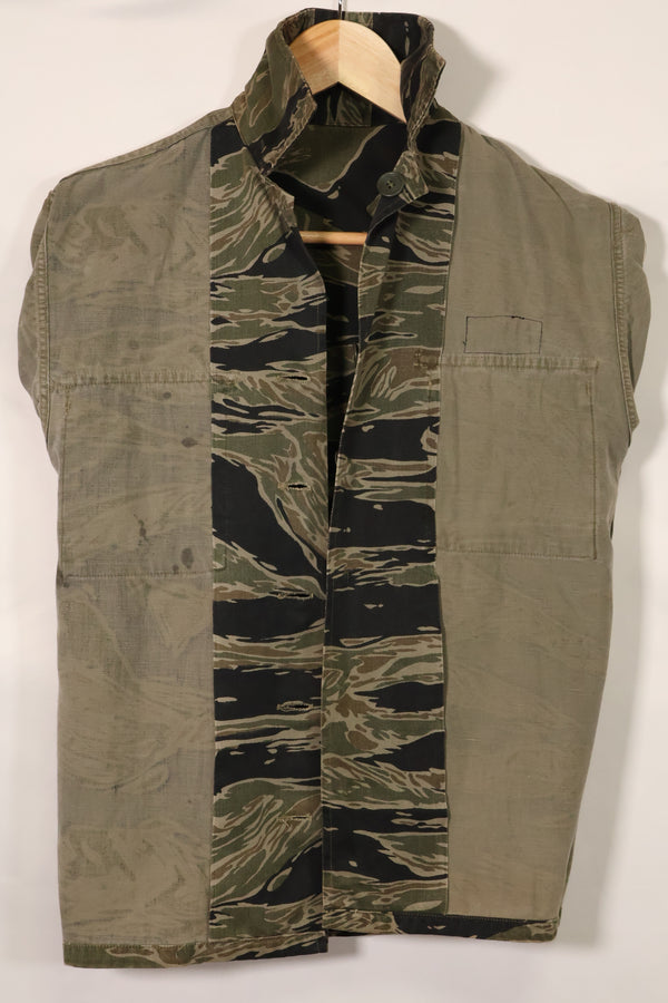 1960年代　シルバータイガー　A-S　タイガーストライプ　シャツ　パッチ付　通訳　中古品