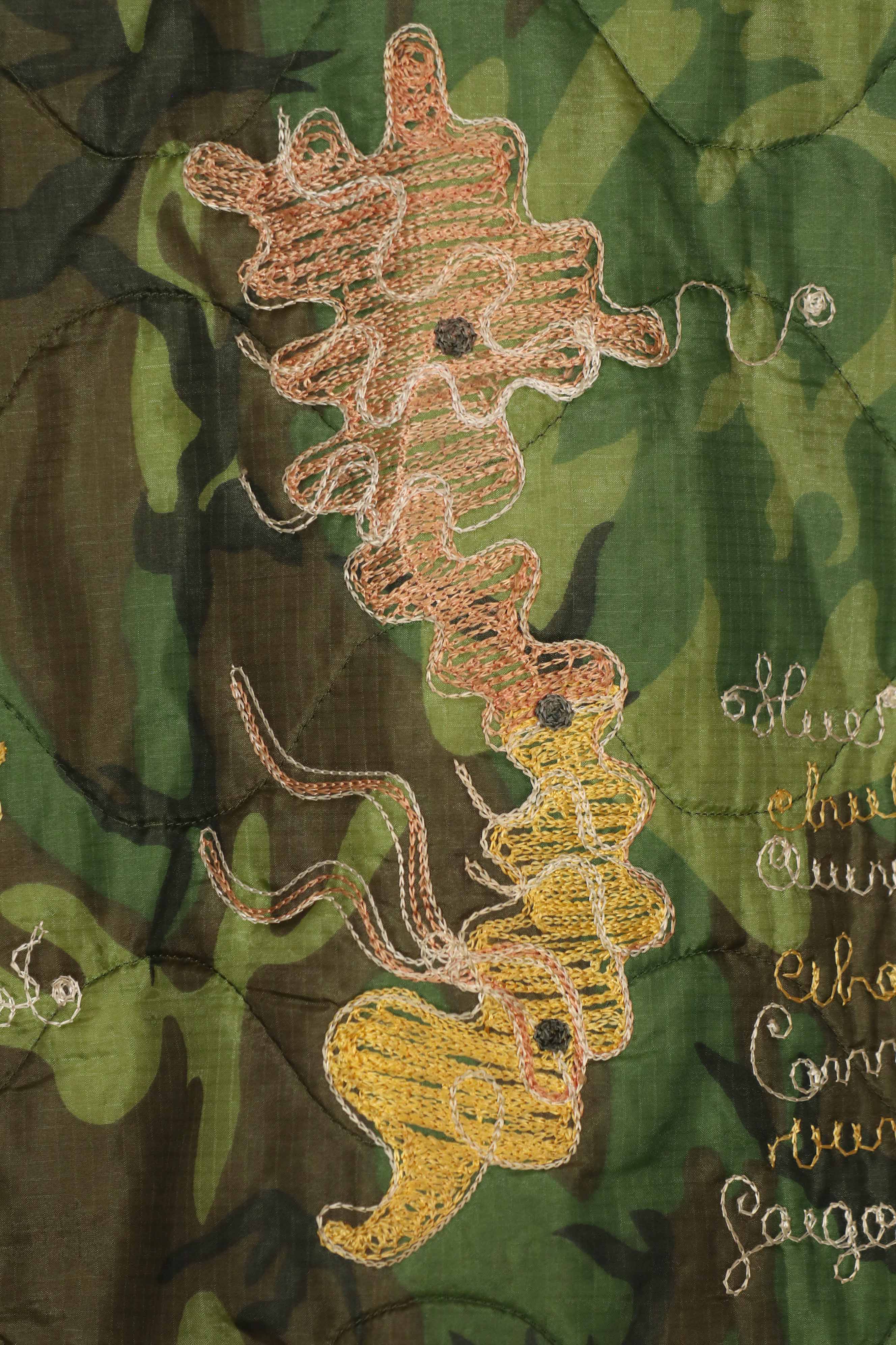 実物　米軍ポンチョライナー　ツアージャケット　DUC PHO　1969-1970