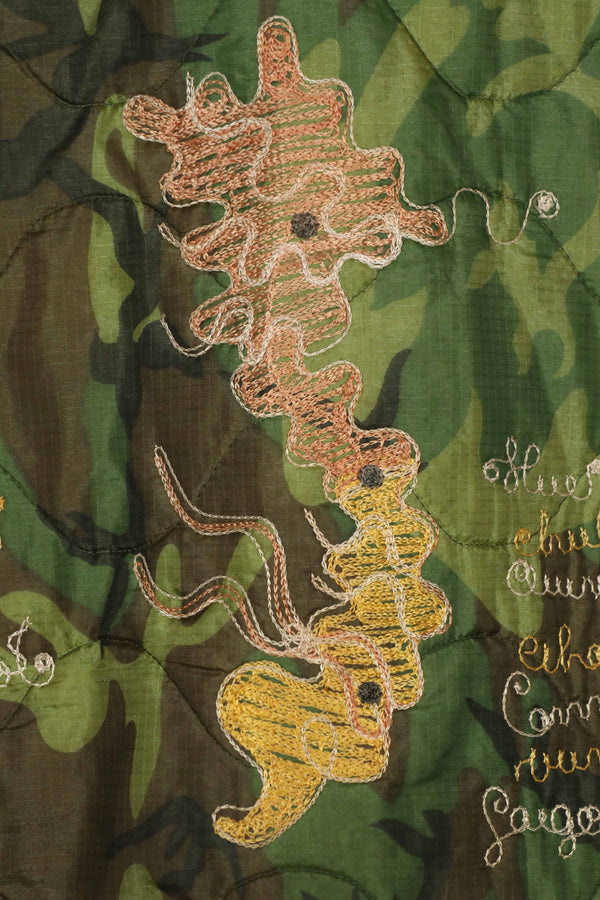 実物　米軍ポンチョライナー　ツアージャケット　DUC PHO　1969-1970