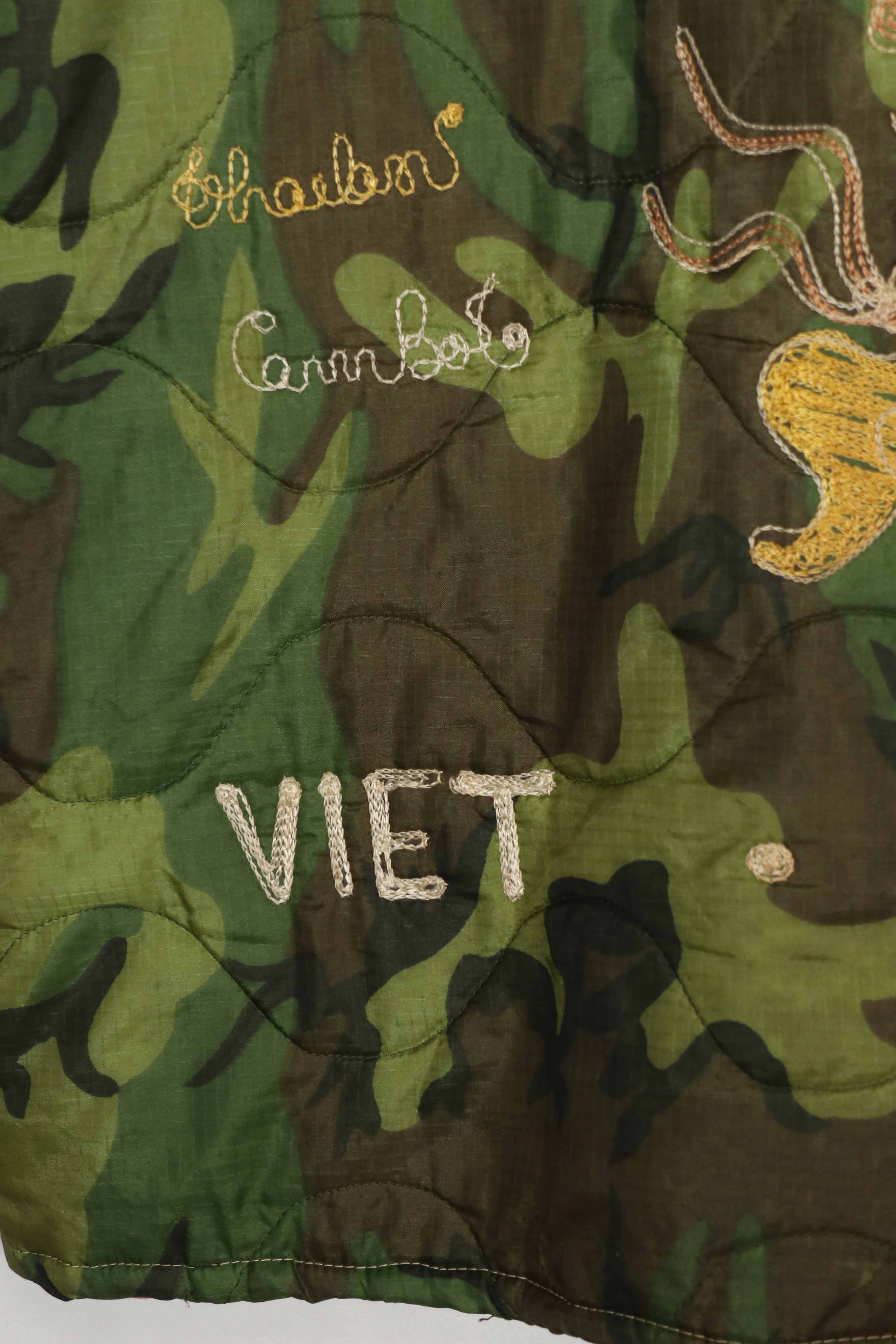 実物　米軍ポンチョライナー　ツアージャケット　DUC PHO　1969-1970