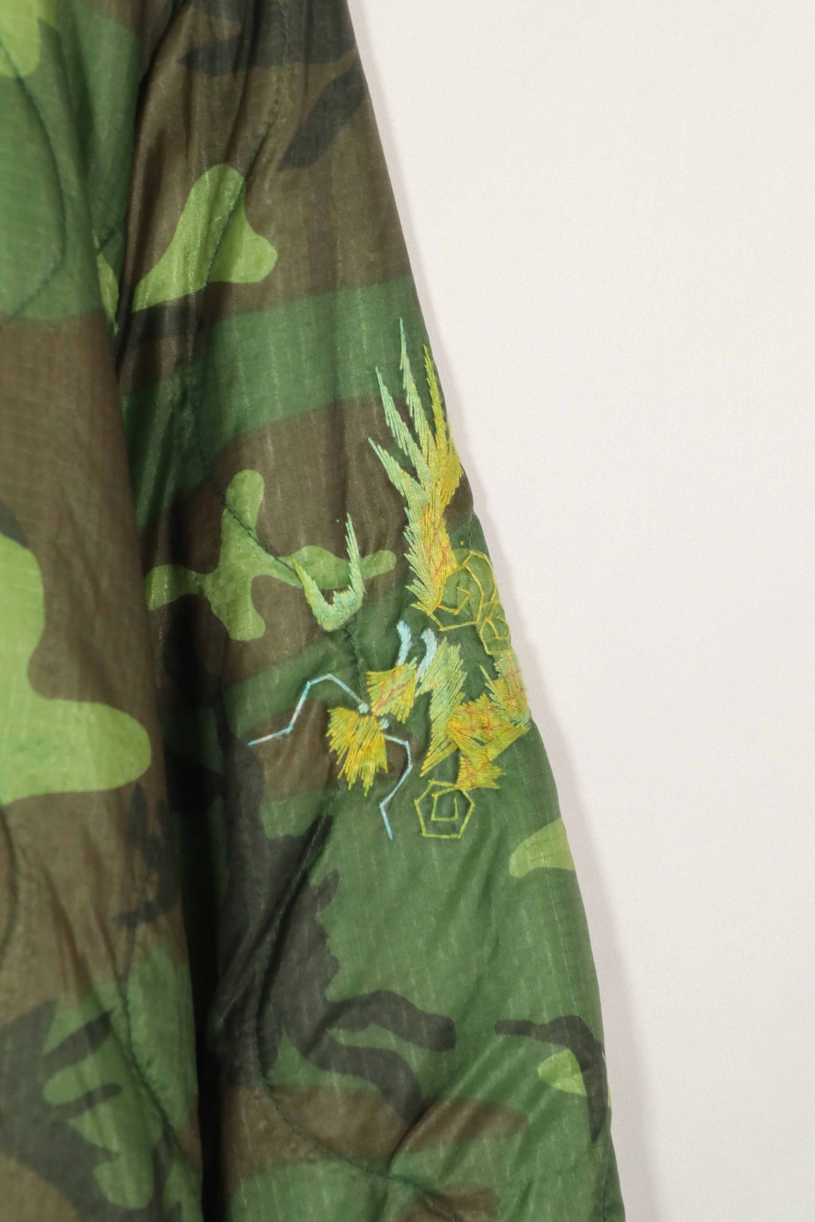 実物　米軍ポンチョライナー製　US NAVY SEABEE TEAM 7107  1971-72 ツアージャケット