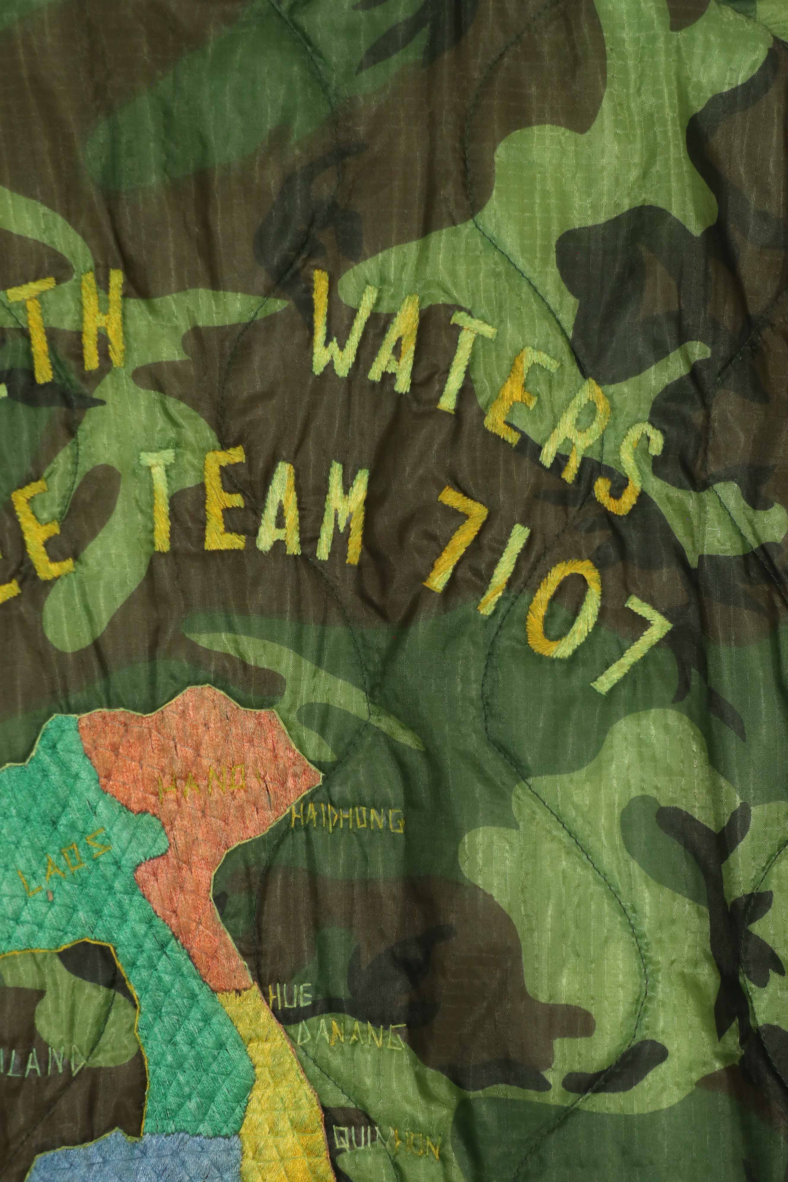 実物　米軍ポンチョライナー製　US NAVY SEABEE TEAM 7107  1971-72 ツアージャケット