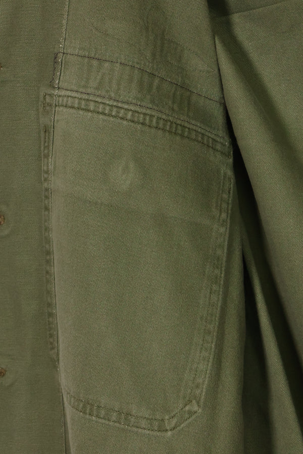 1960年代　元グリーンベレー兵士放出　OG-107　ユーティリティシャツ　初付け　パッチ付き　中古品　C