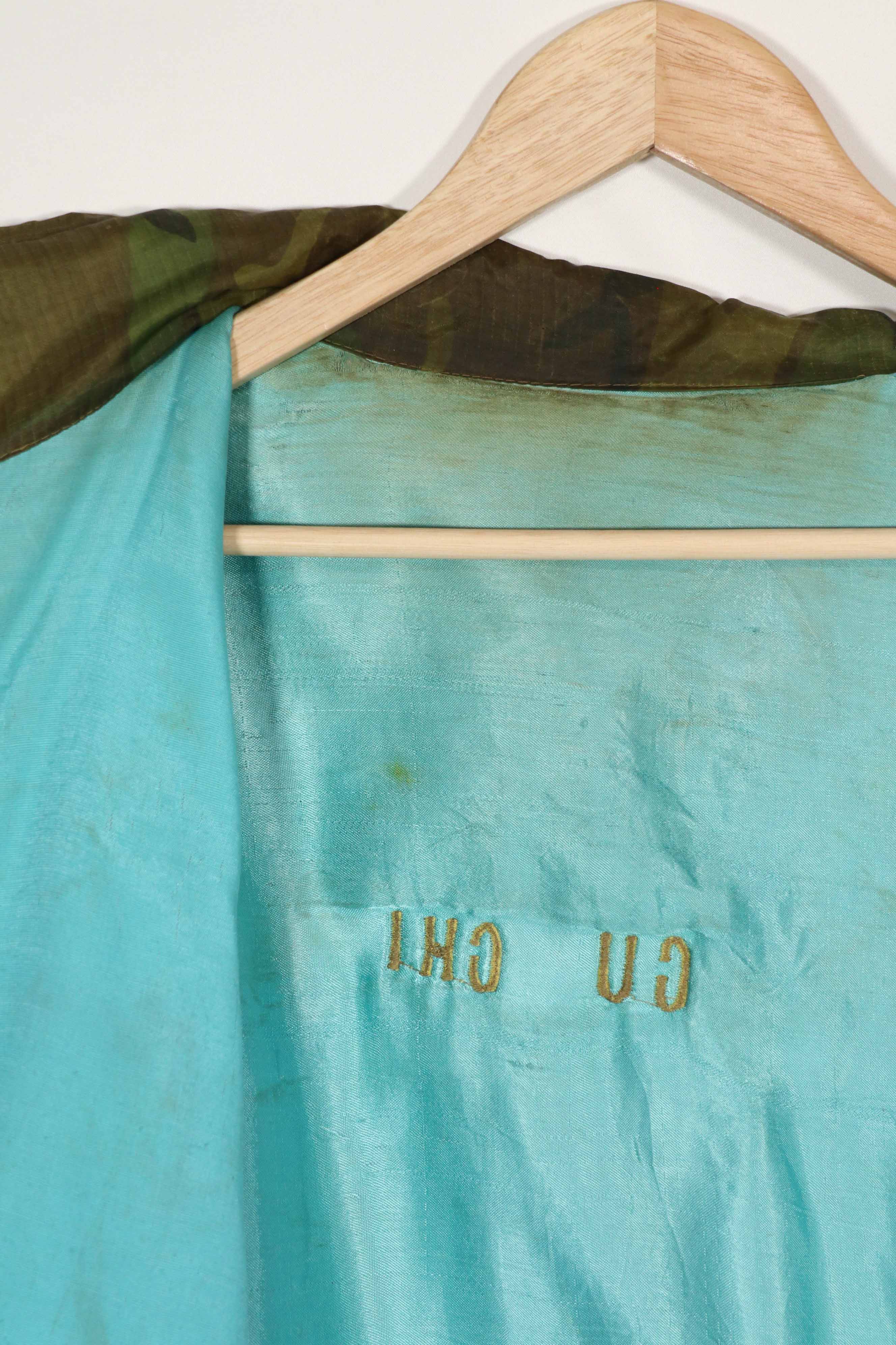 実物　米軍ポンチョライナー製　ツアージャケット　1970-1971 TAY NINH CU CHI