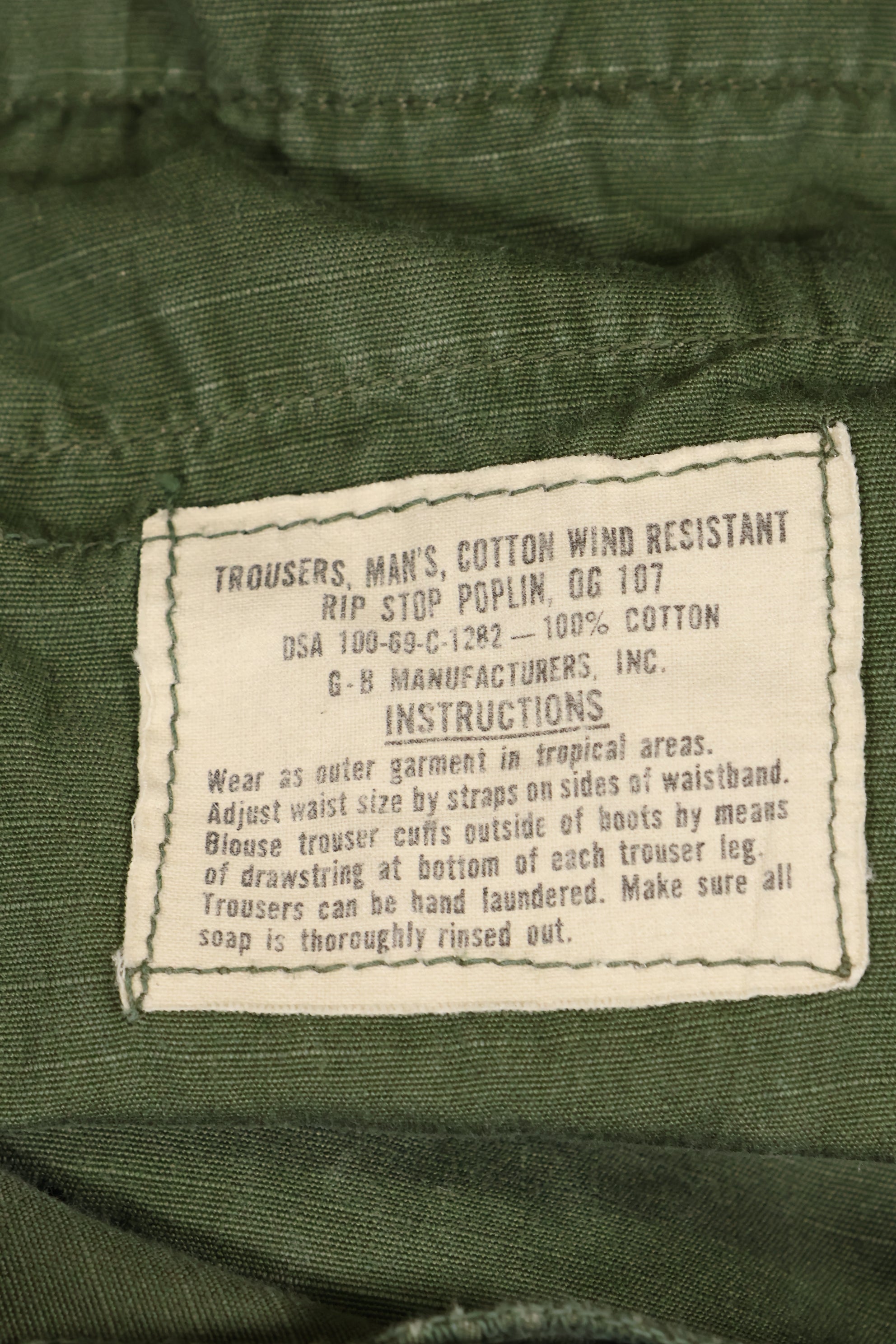 1969年頃　S-Rサイズ　4th Model ジャングルファティーグ　パンツ　中古品　映画会社放出