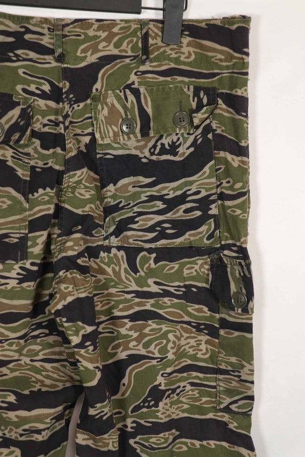 実物　レイトウォーパターン　タイガーストライプ　パンツ　ライトウェイト生地　A-L　中古品