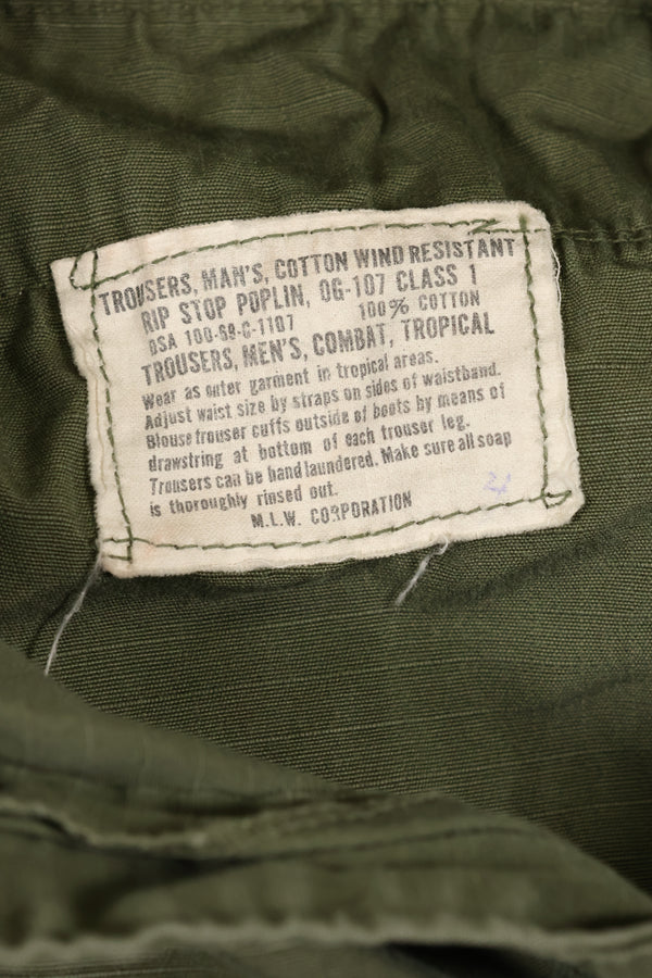 1969年頃　S-Rサイズ　4th Model ジャングルファティーグ　パンツ　中古品　映画会社放出