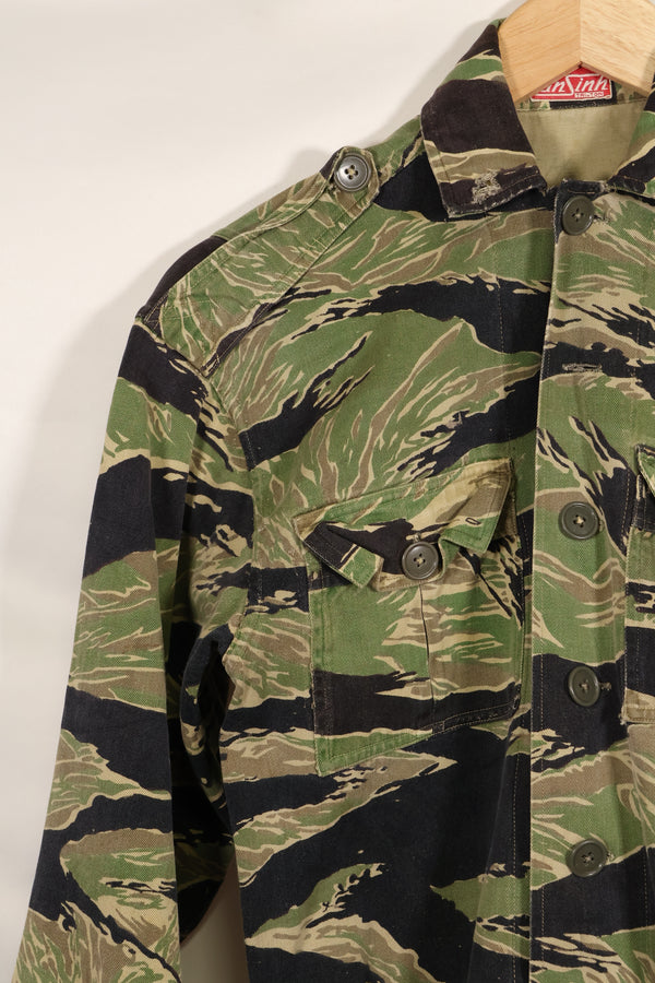 1960年代前半　ツイル生地　レア品　VNMC 1st Model タイガーストライプ　シャツ　テイラー製　中古品