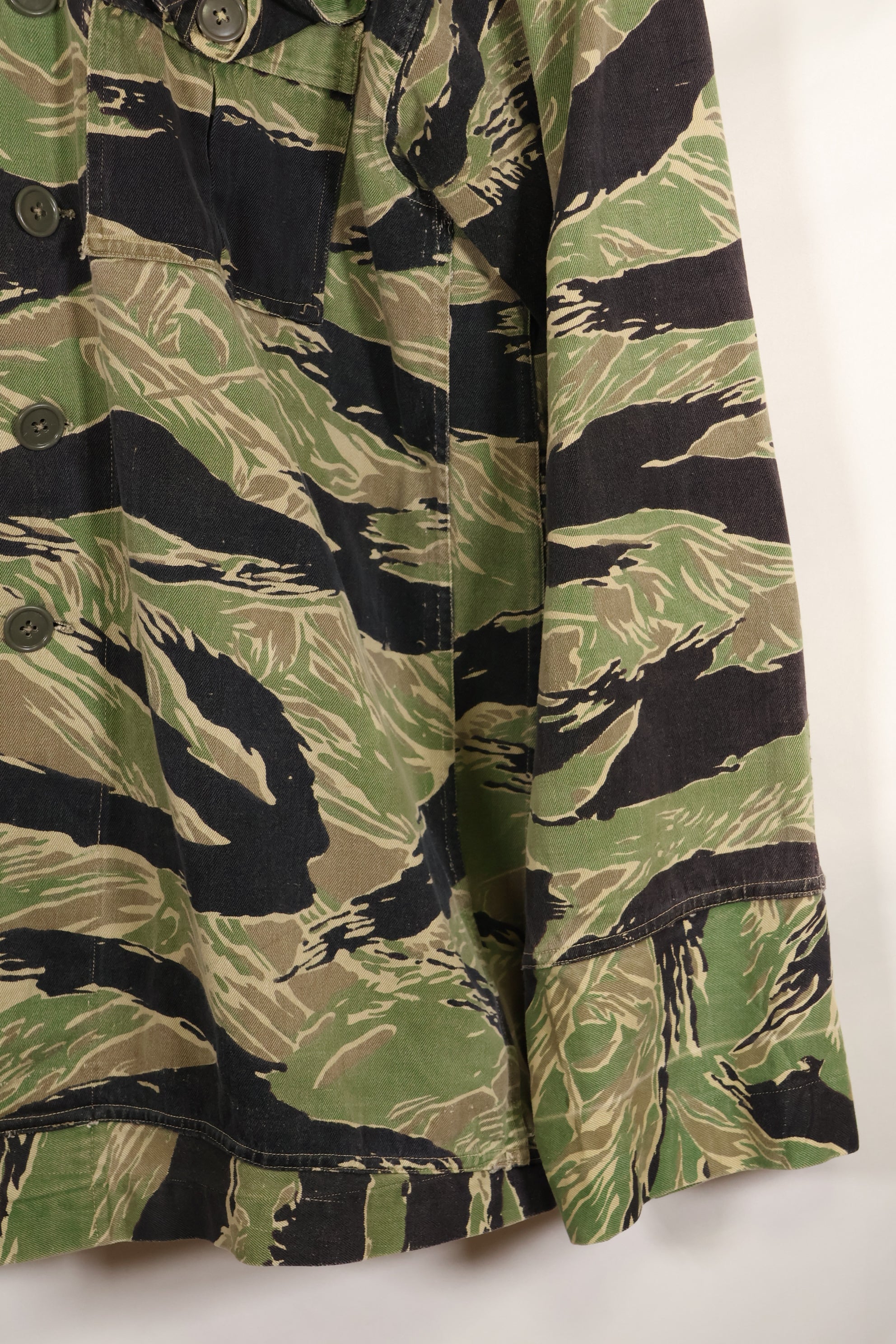 1960年代前半　ツイル生地　レア品　VNMC 1st Model タイガーストライプ　シャツ　テイラー製　中古品