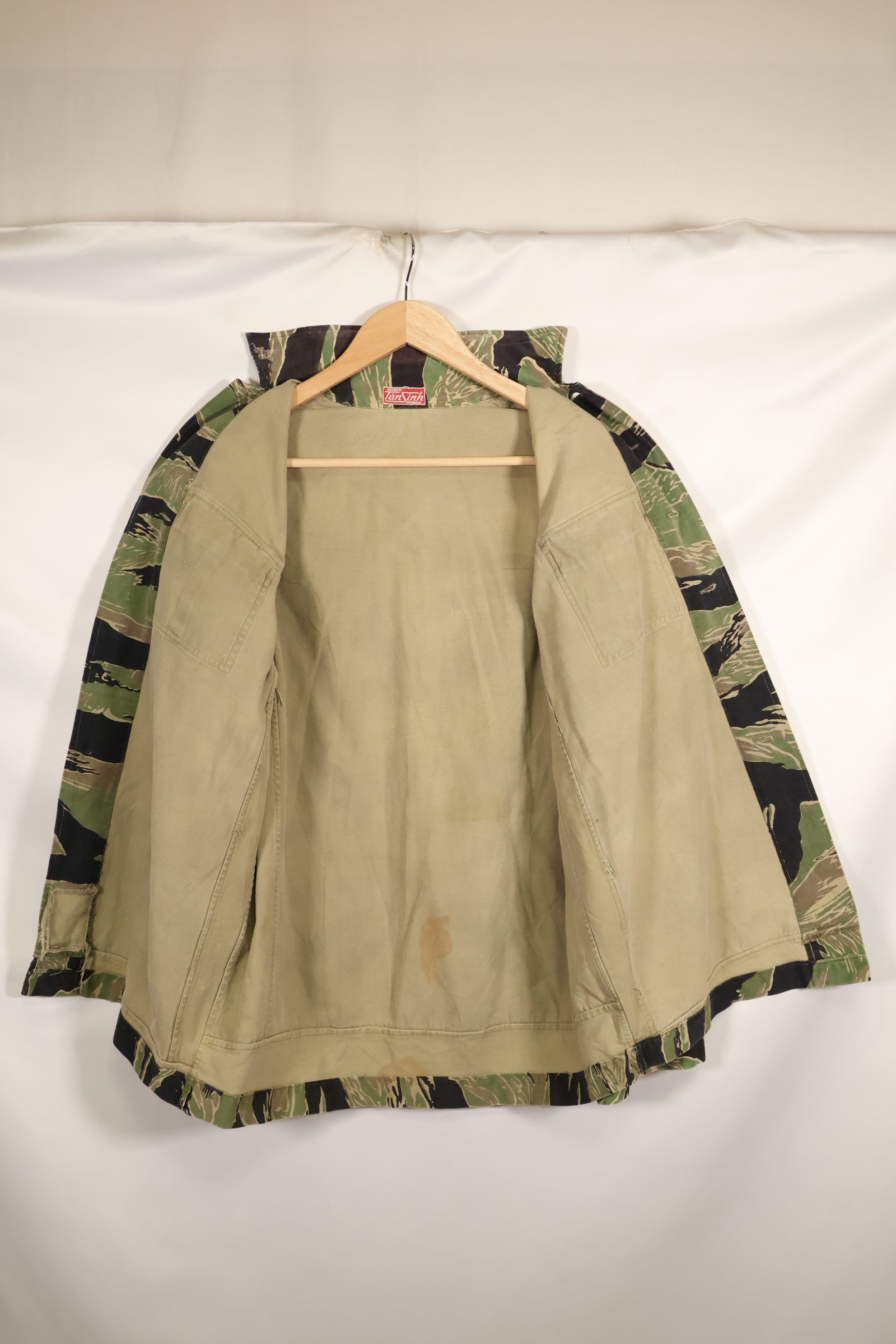 1960年代前半　ツイル生地　レア品　VNMC 1st Model タイガーストライプ　シャツ　テイラー製　中古品