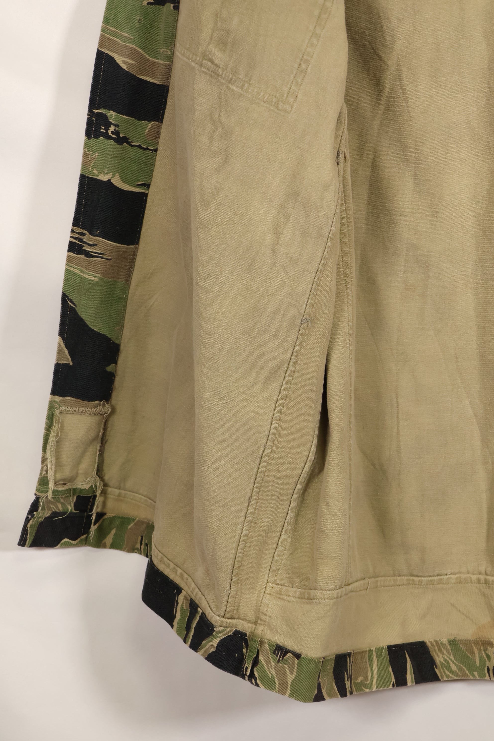 1960年代前半　ツイル生地　レア品　VNMC 1st Model タイガーストライプ　シャツ　テイラー製　中古品