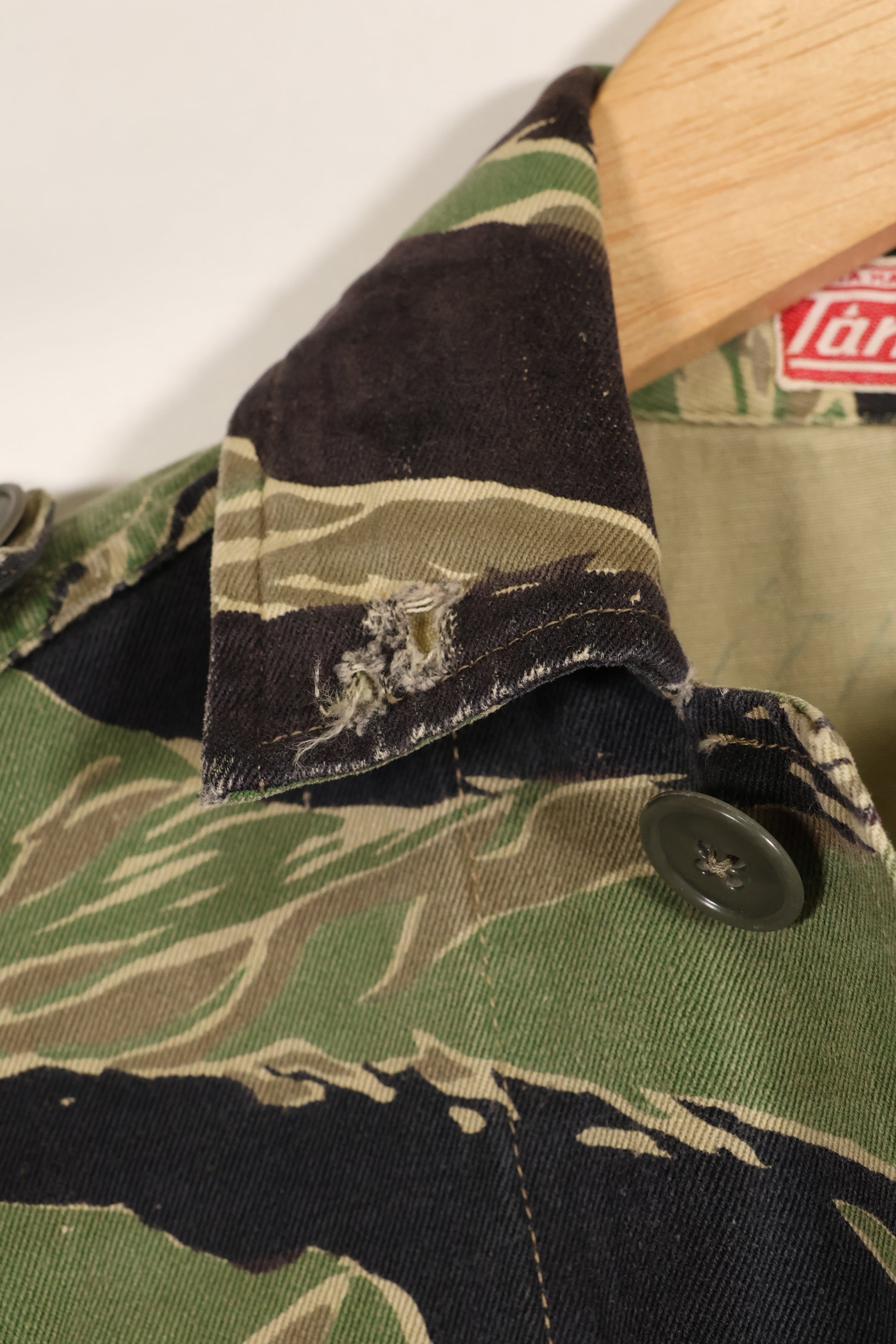 1960年代前半　ツイル生地　レア品　VNMC 1st Model タイガーストライプ　シャツ　テイラー製　中古品